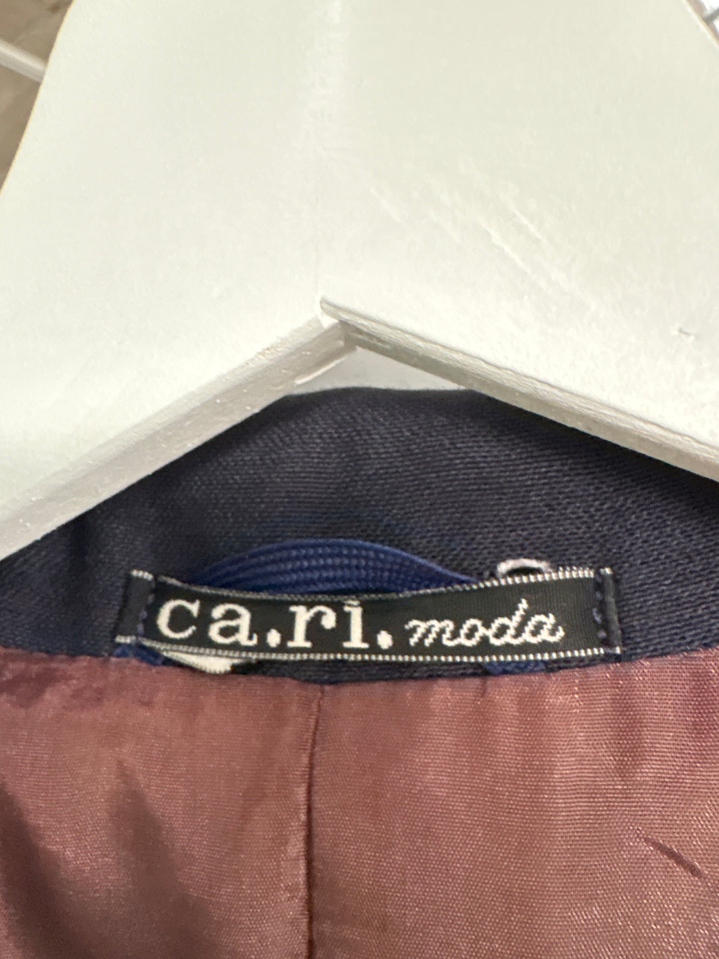 Pardesiu vintage petite Navy in croi minimalist din gabardină de lana