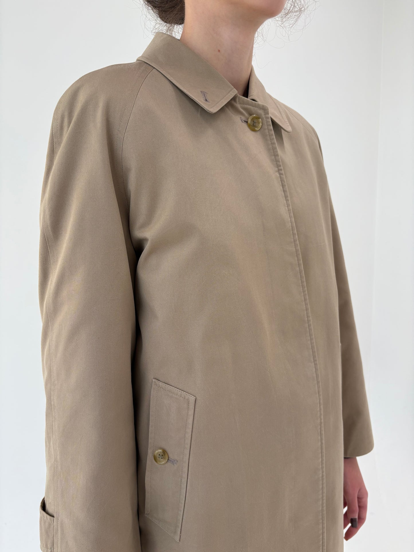 Trench vintage Burberry high end cu liner de lana