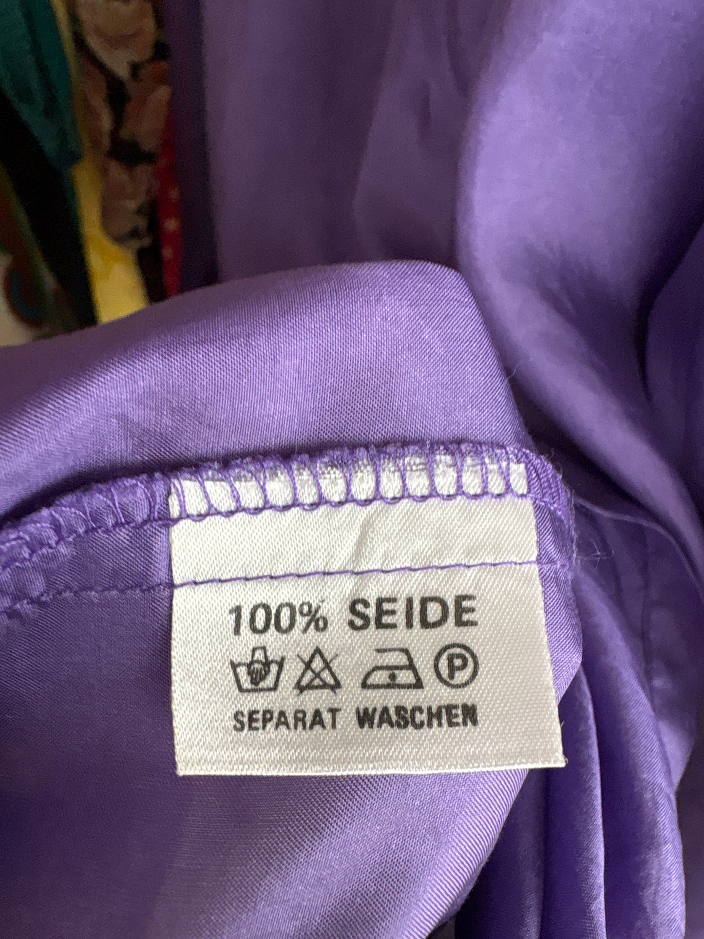 Cămașa lavender din mătase naturală in croi amplu