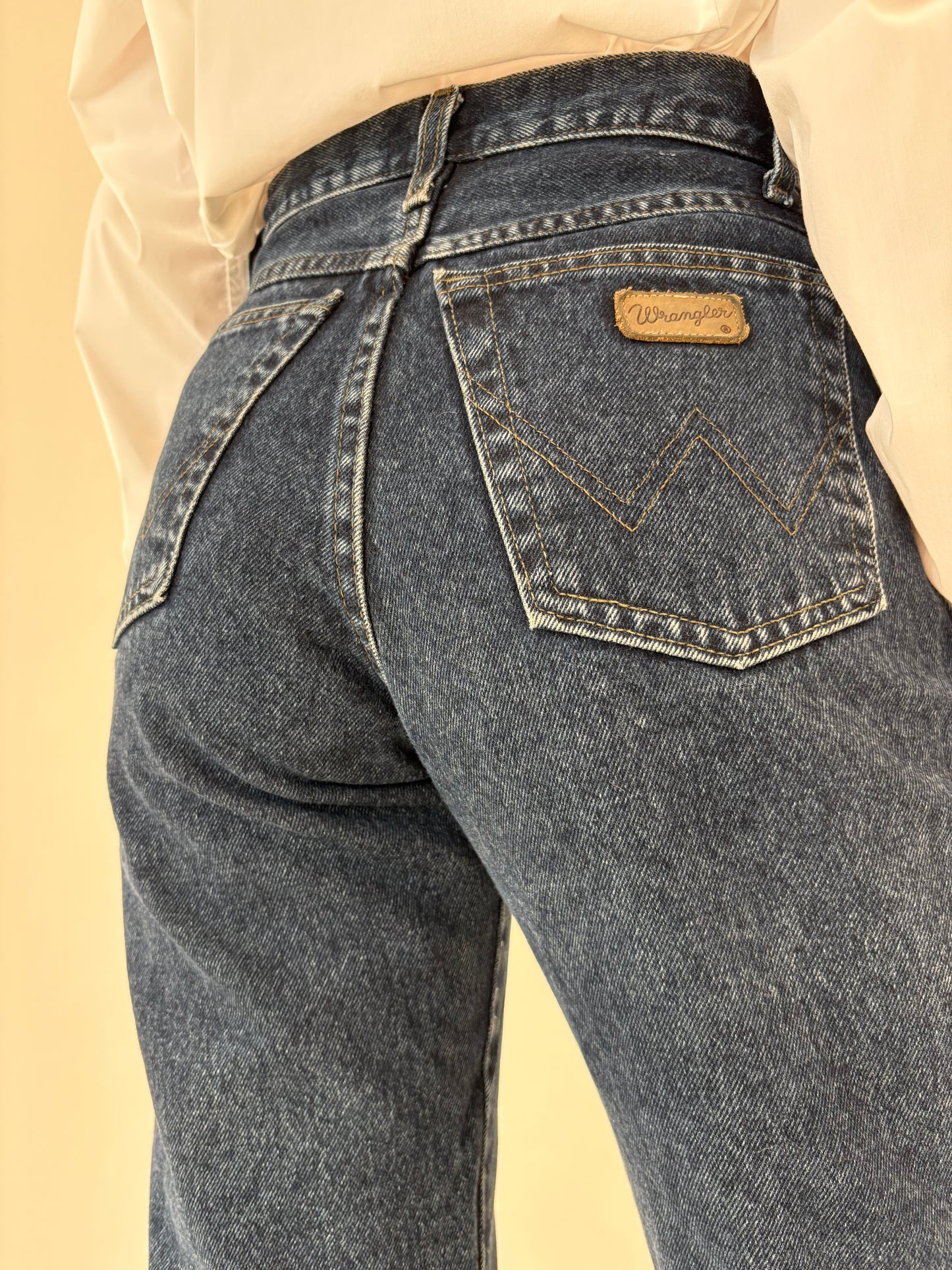 Jeans vintage premium dark wash cu talie ultra înaltă mom fit