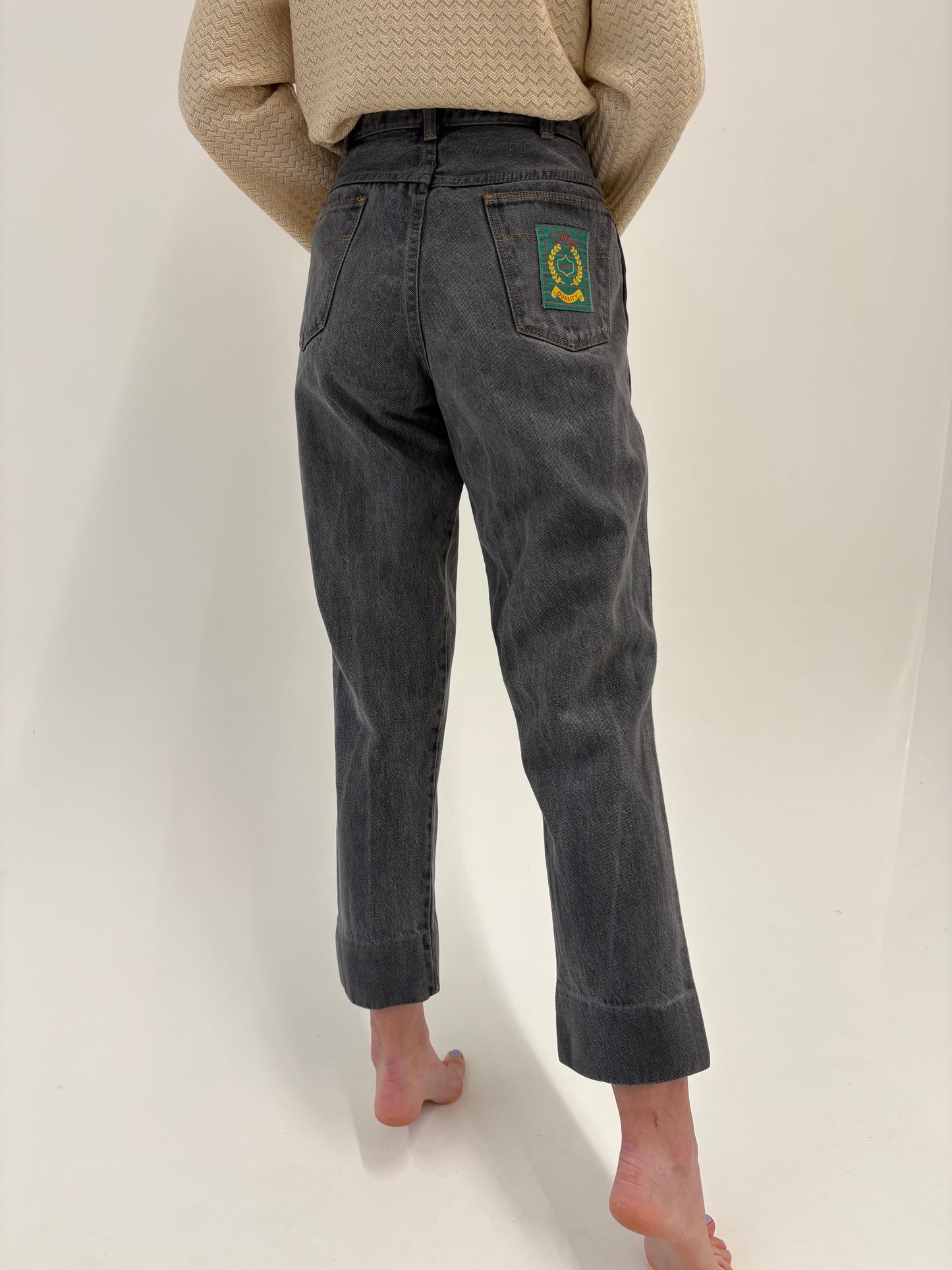 Jeans vinatge cu talie ultra înaltă mom fit