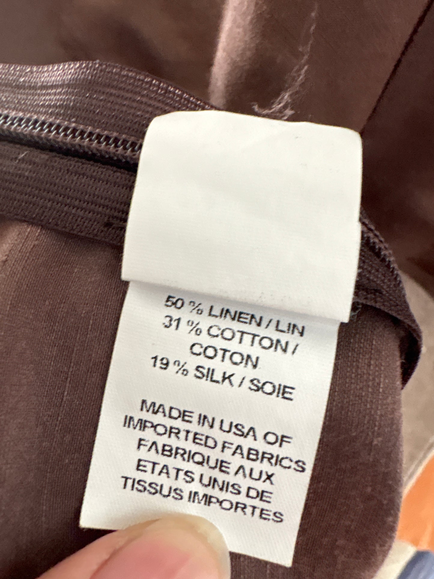 Top Marc Jacobs chocolate brown din in, mătase naturală și bumbac