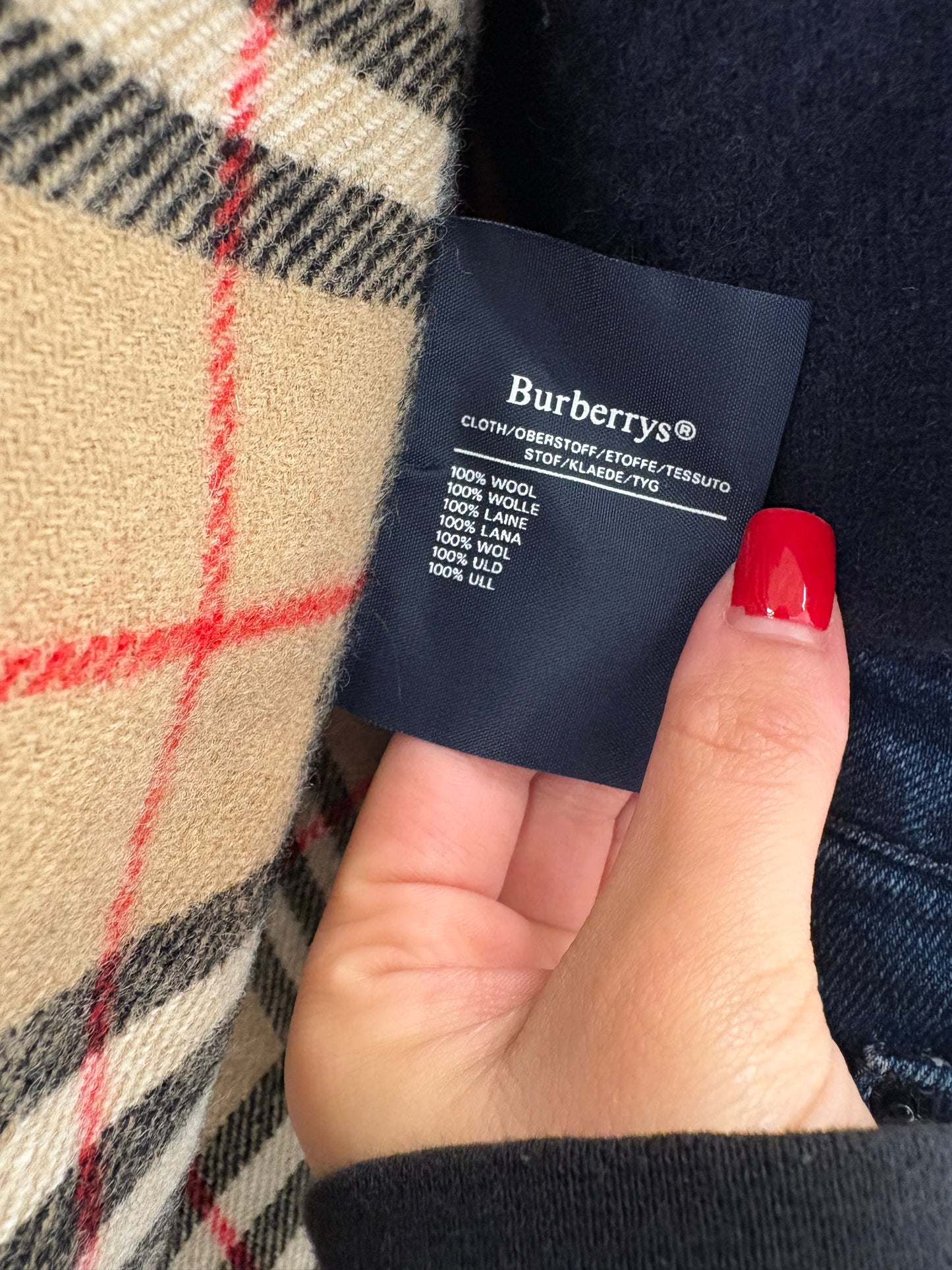 Trench vintage Burberry high end cu liner de lana
