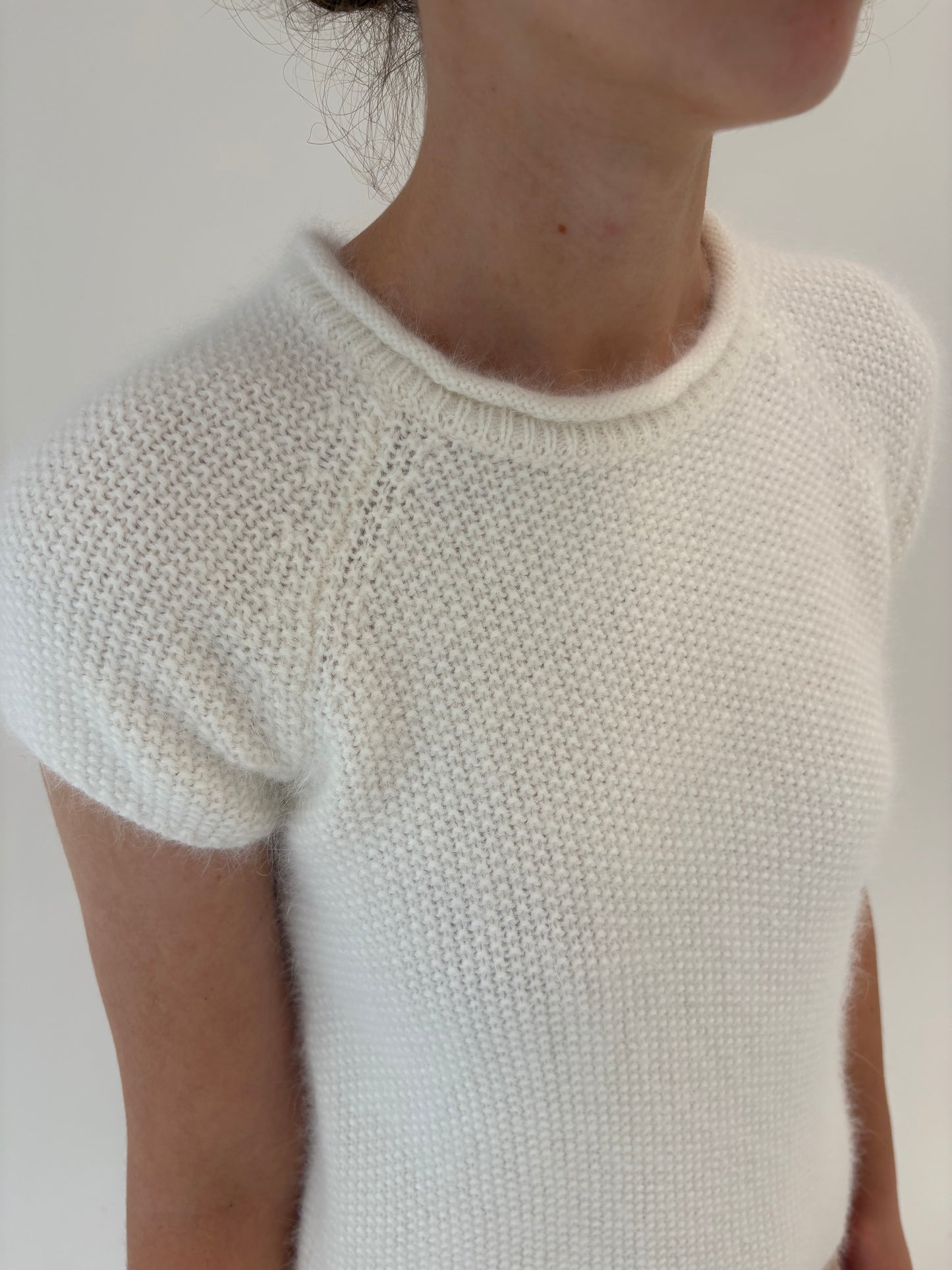 Top alb extra pufos luxury din Angora