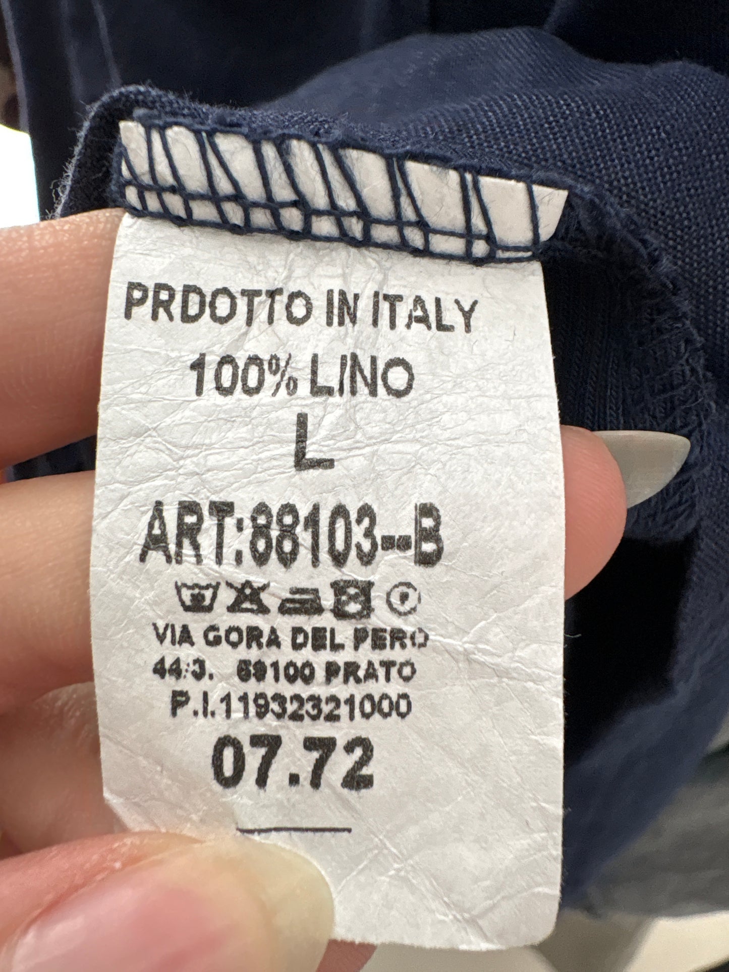 Top italian în croi minimalist Navy Blue din cu decolteu bărcuță