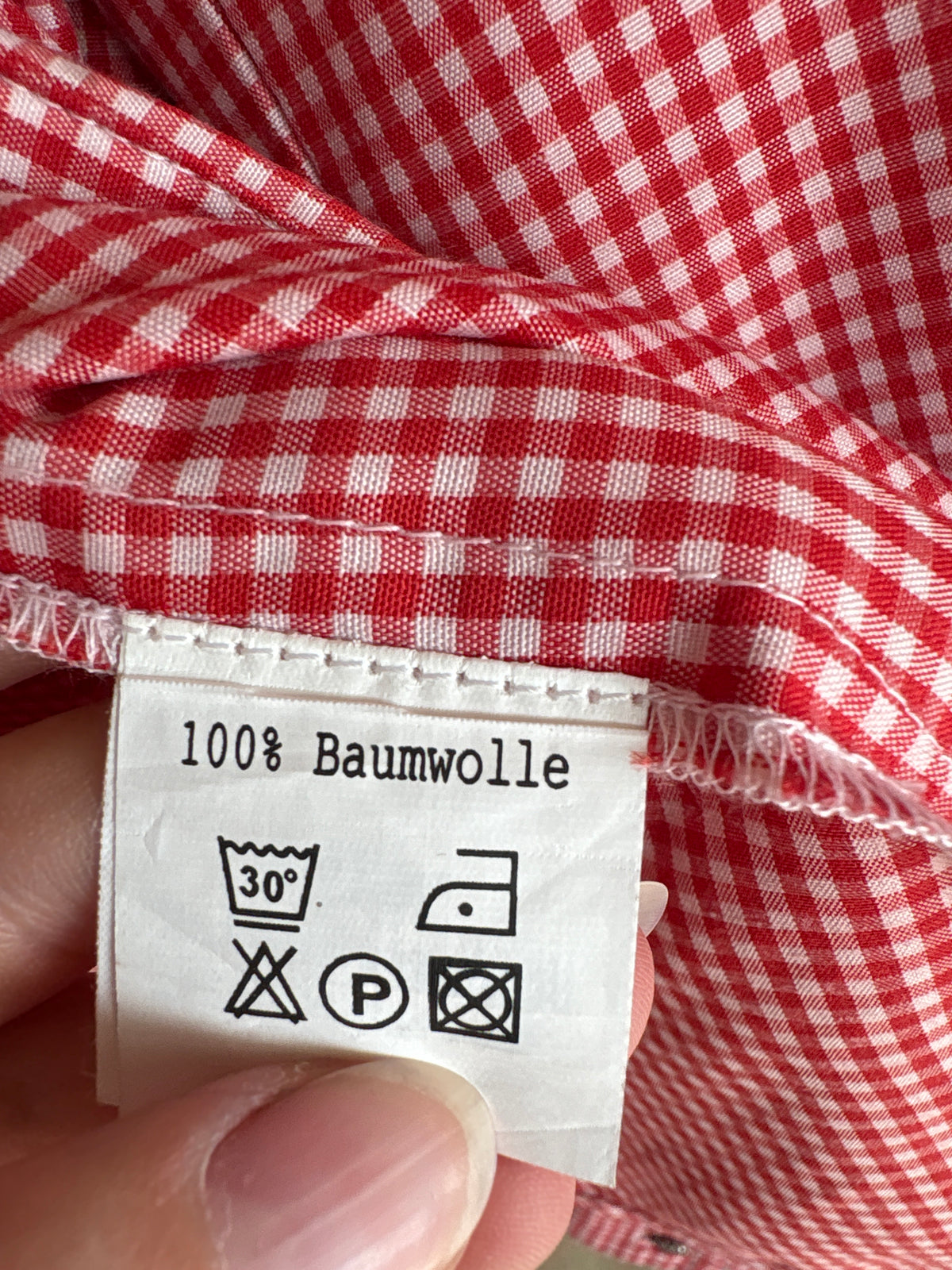 Cămașa vintage gingham din bumbac plin cu jabou