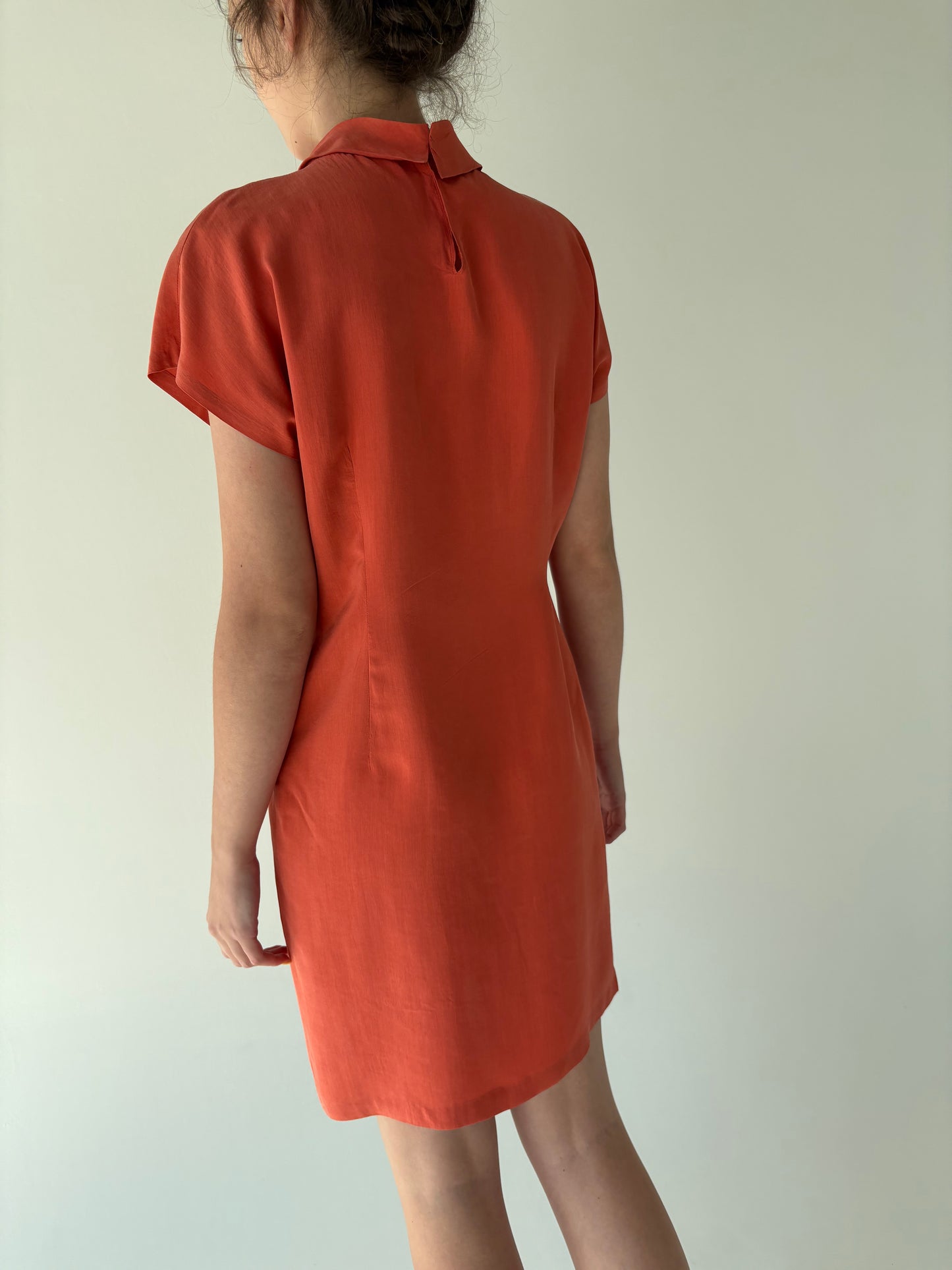 Rochie vintage din mătase naturală în croi de ani 60