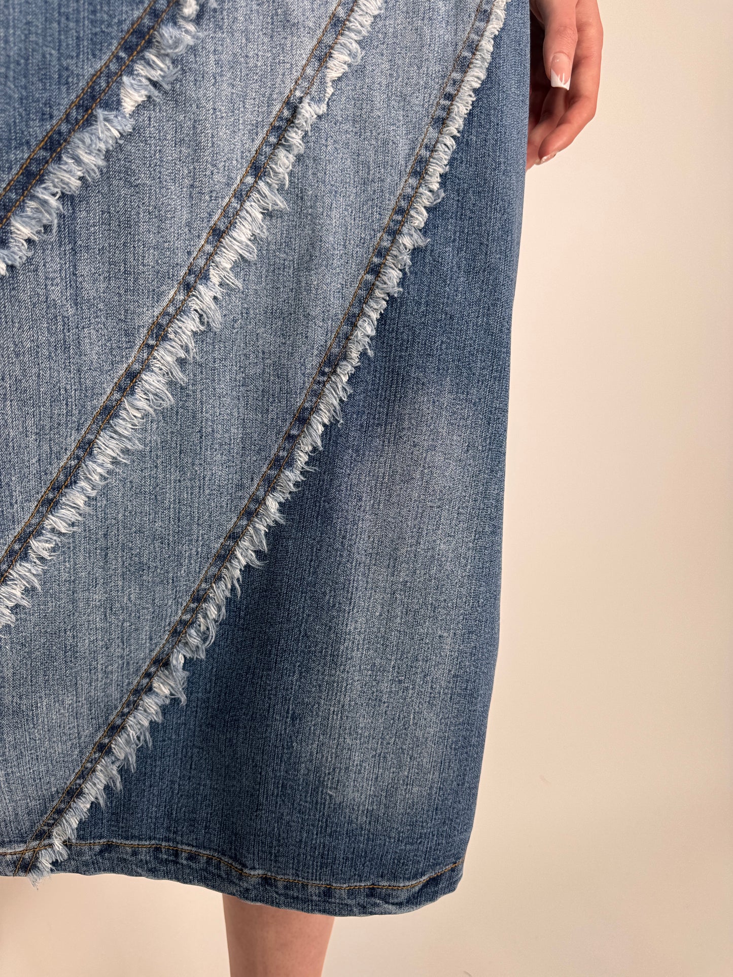 Fustă din jeans moale cu talie înaltă