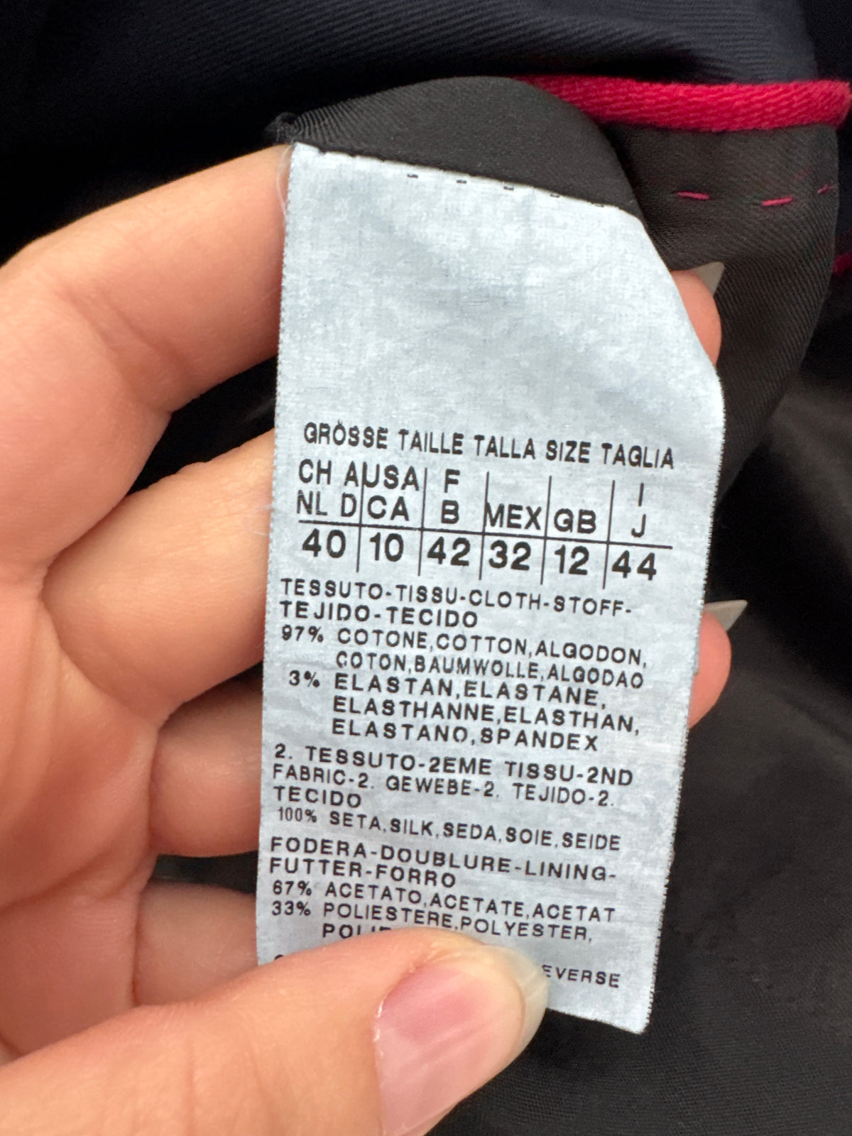 Sacou Max Mara Navy blue din gabardină de bumbac
