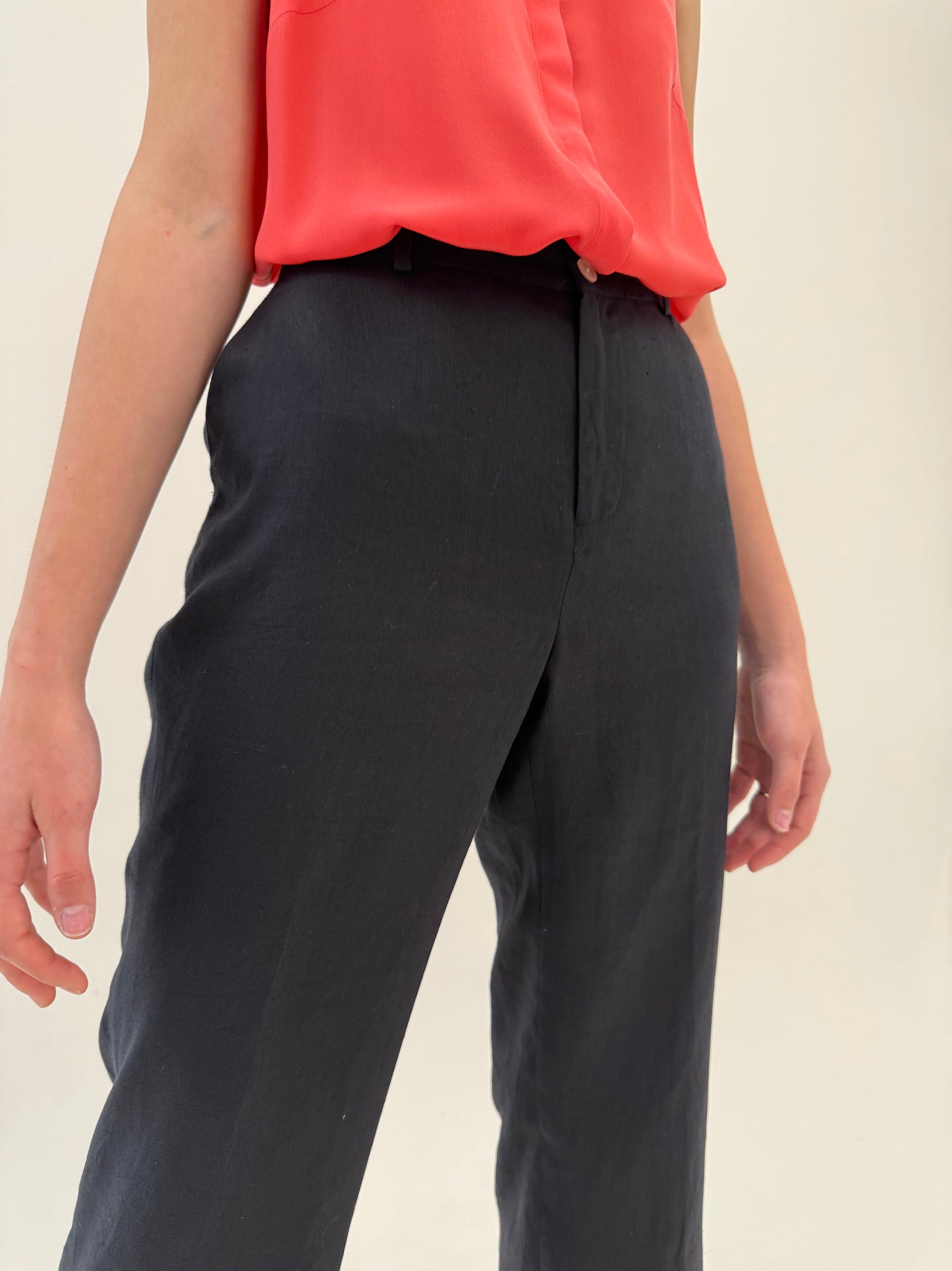 Pantaloni Ralph Lauren din in în croi drept