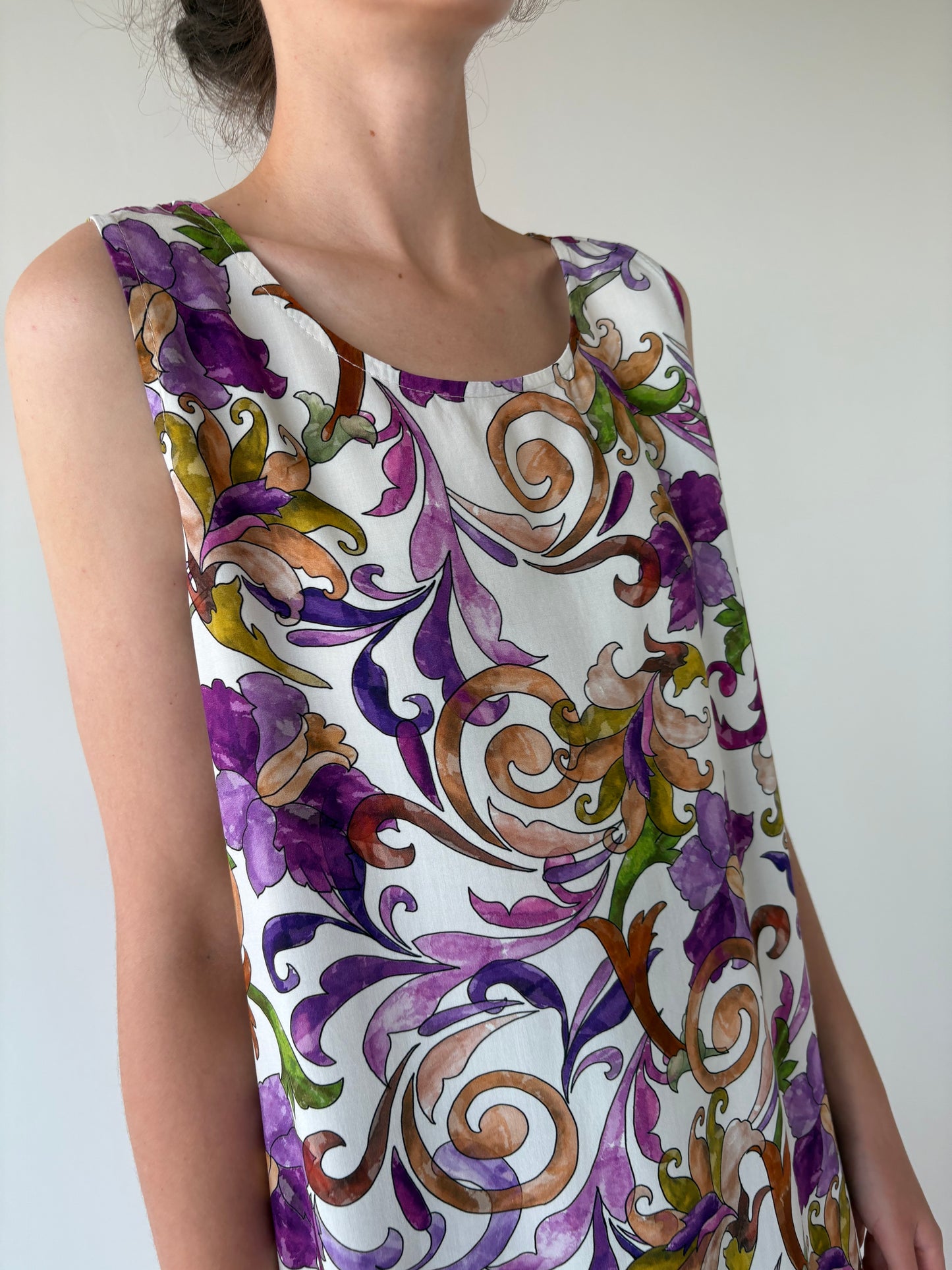 Set vintage super vaporos in culori superbe: pantaloni palazzo + rochie