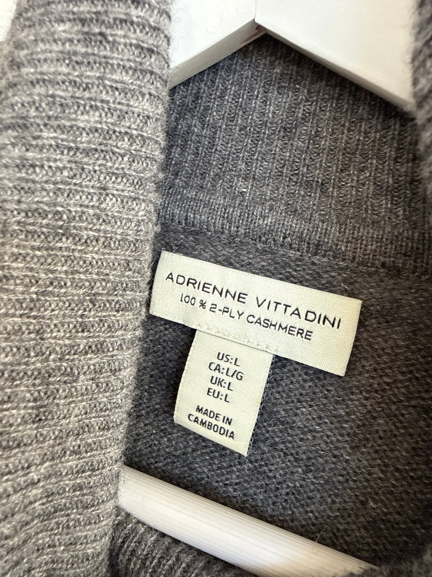 Maleta tall din cașmir melanj jeans blue cu stone gray