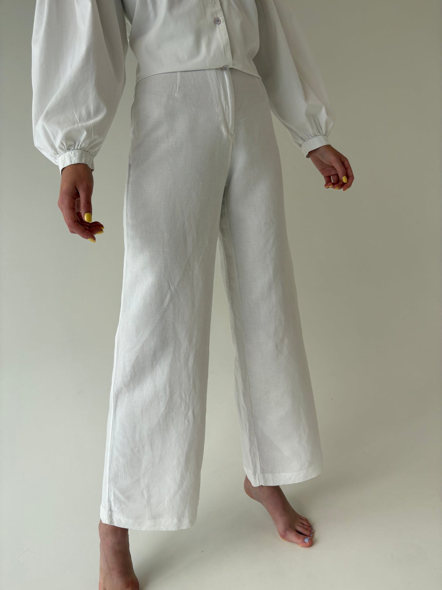 Pantaloni palazzo tall din in premium