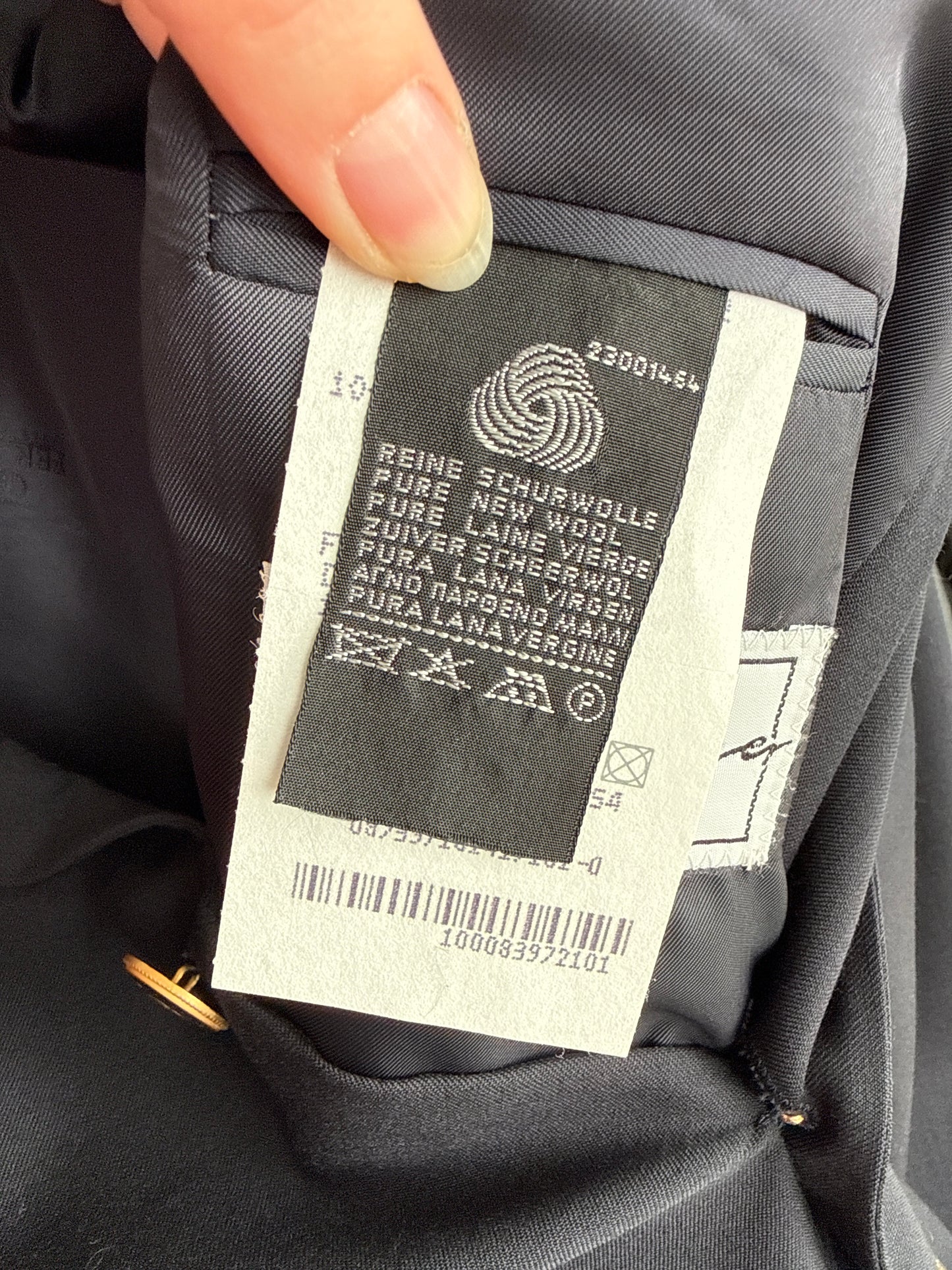 Sacou Navy lucxury Feraud din lanita subțire extrafina certificată în croi actual