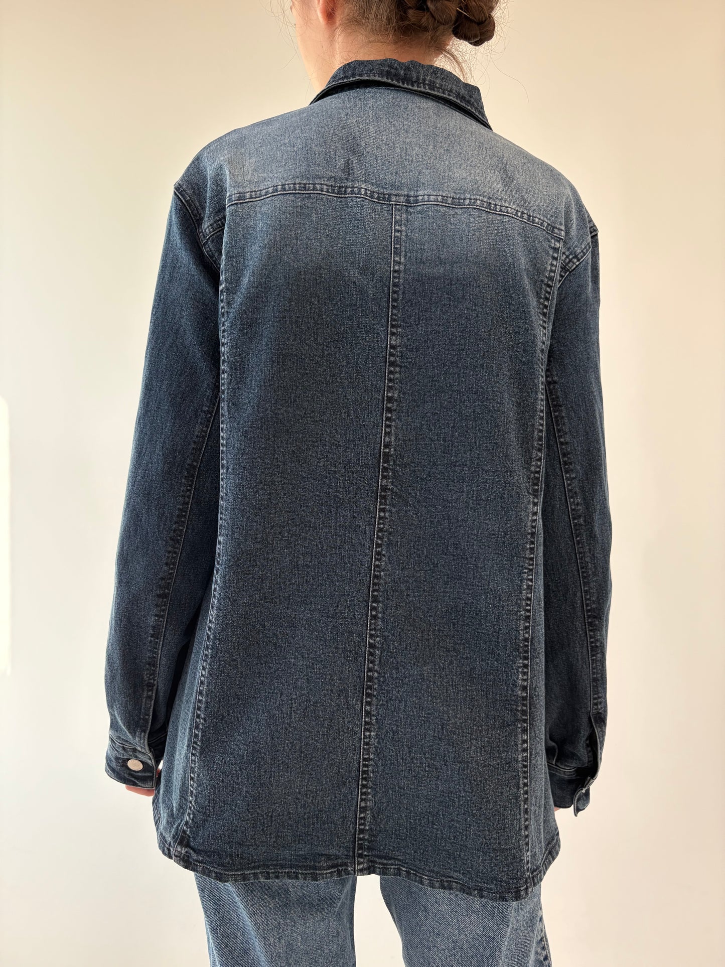 Geaca de brand luxury plus size Marina Rinaldi din jeans