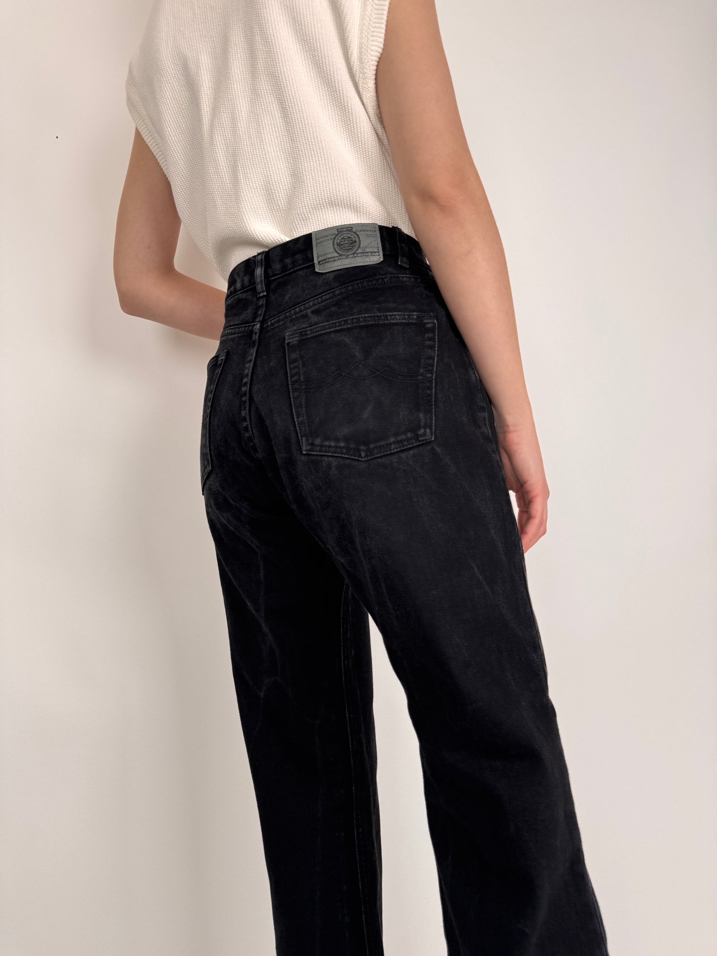 Jeanși vintage cu talie înaltă straight leg