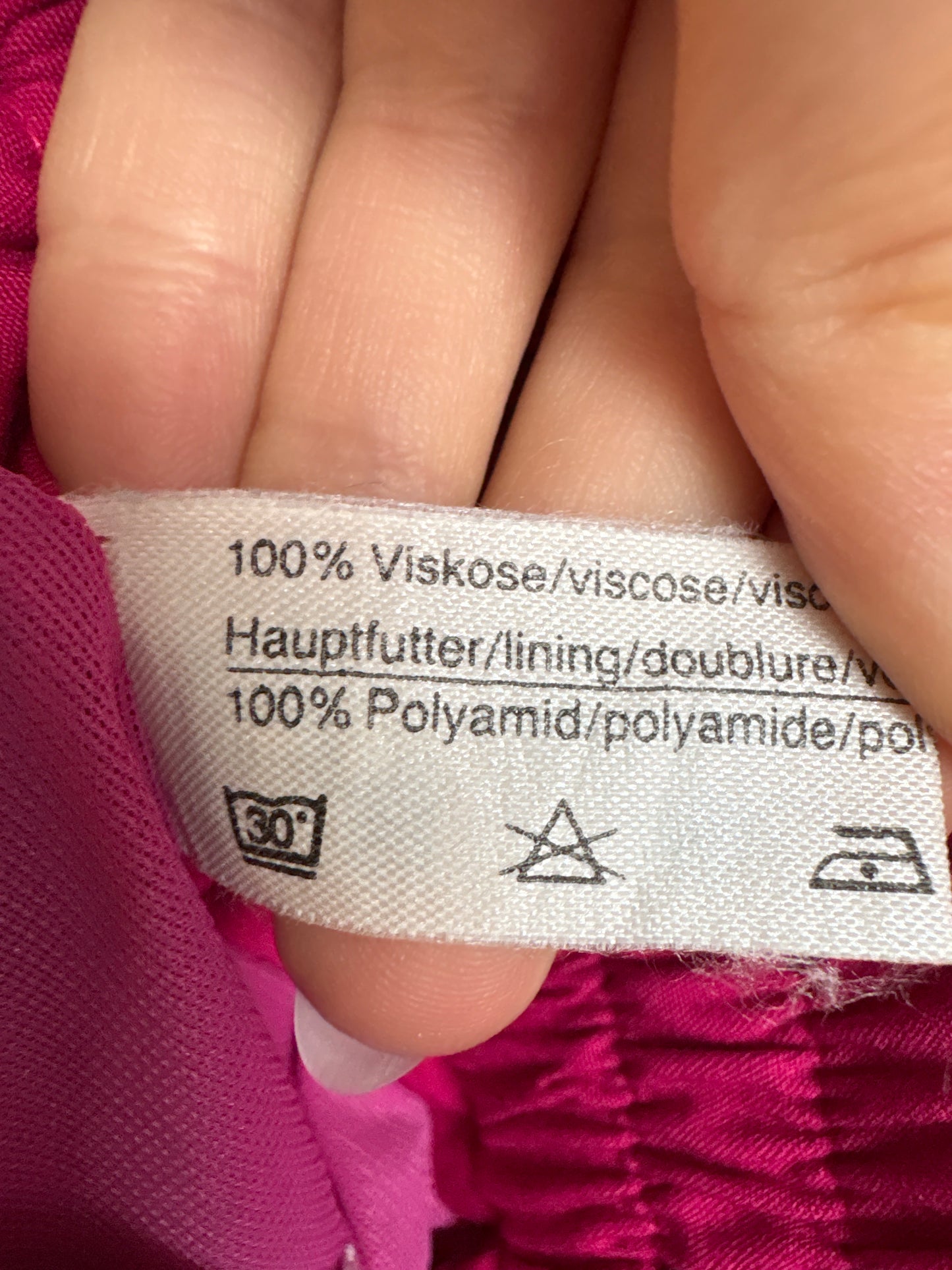 Fustă vintage fucsia italiana spre maxi ultra amplă cu buzunare