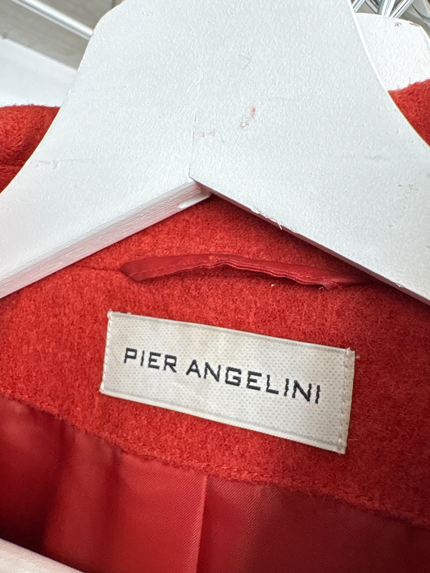 Jacheta italiană rust orange in croi actual din lana extrafina