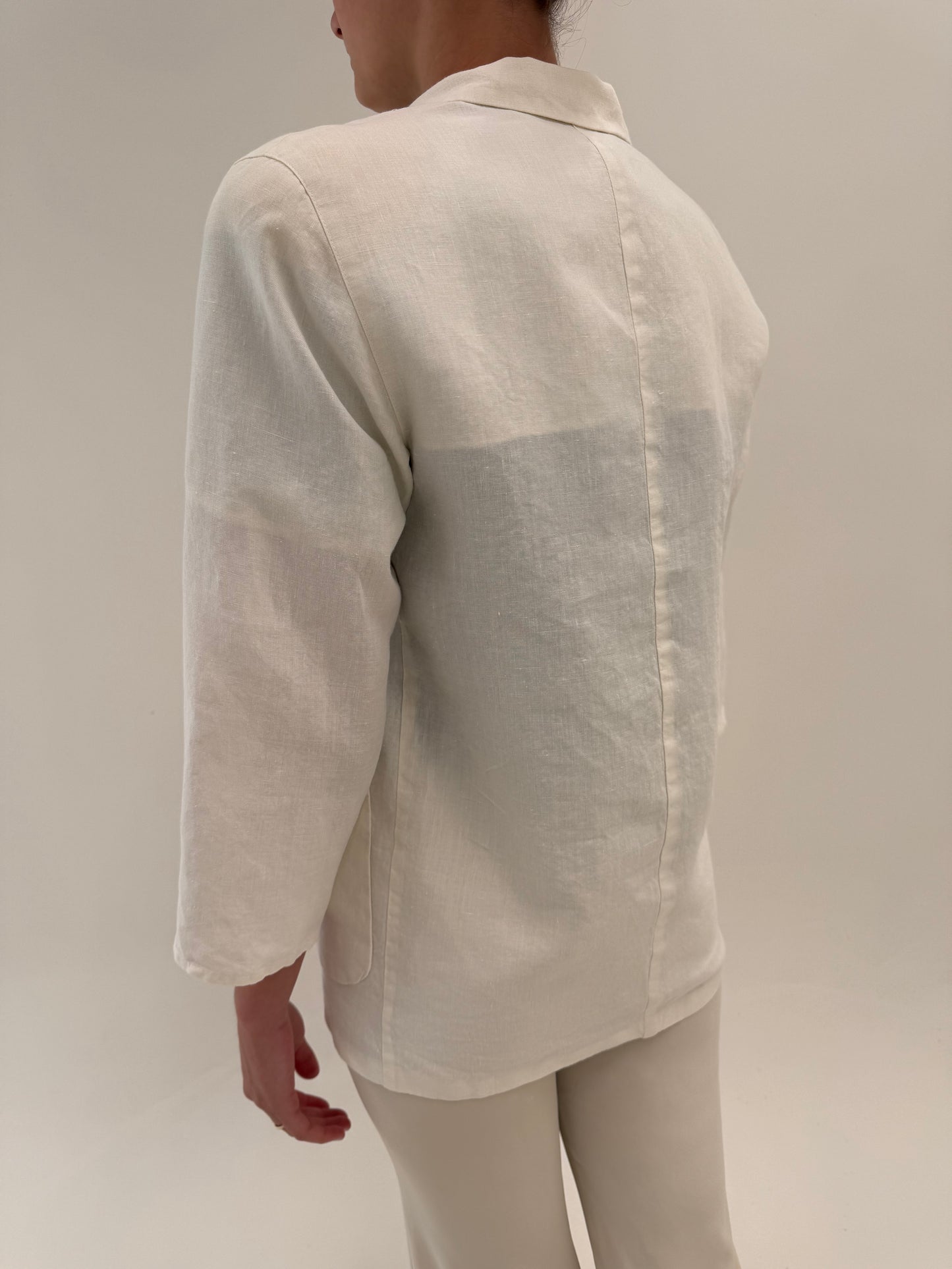 Sacou Max Mara din in în croi minimalist cu închidere tip smoking