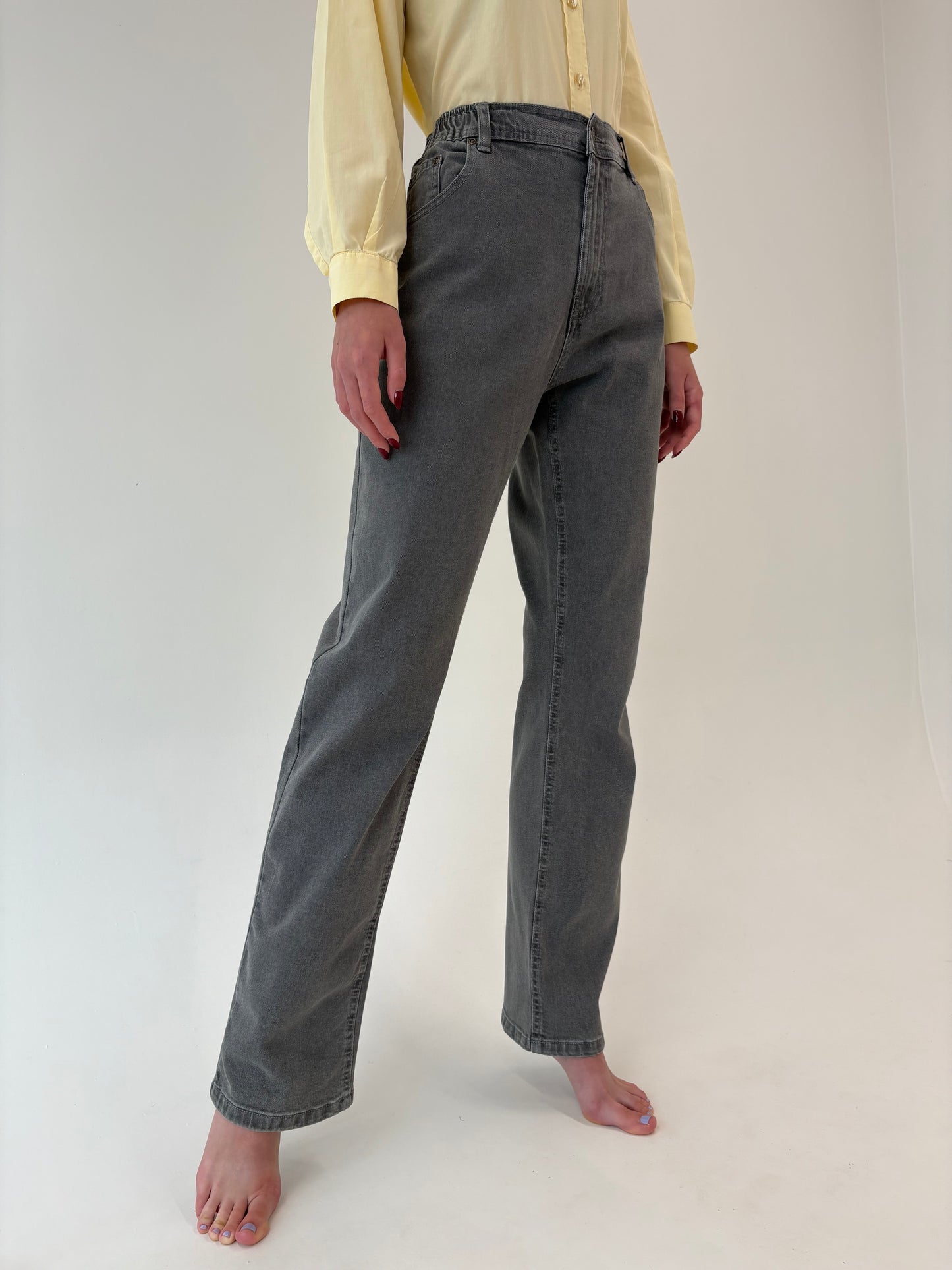 Jeans vintage premium tall confort modelatoricu talie înaltă elastică