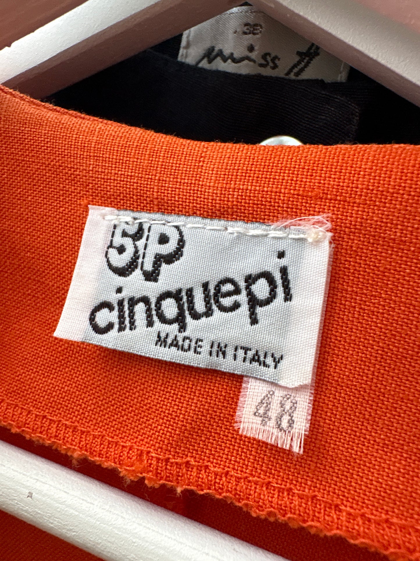 Sacou vintage italian oranj cambrat cu nasturi metalici aurii din in premium