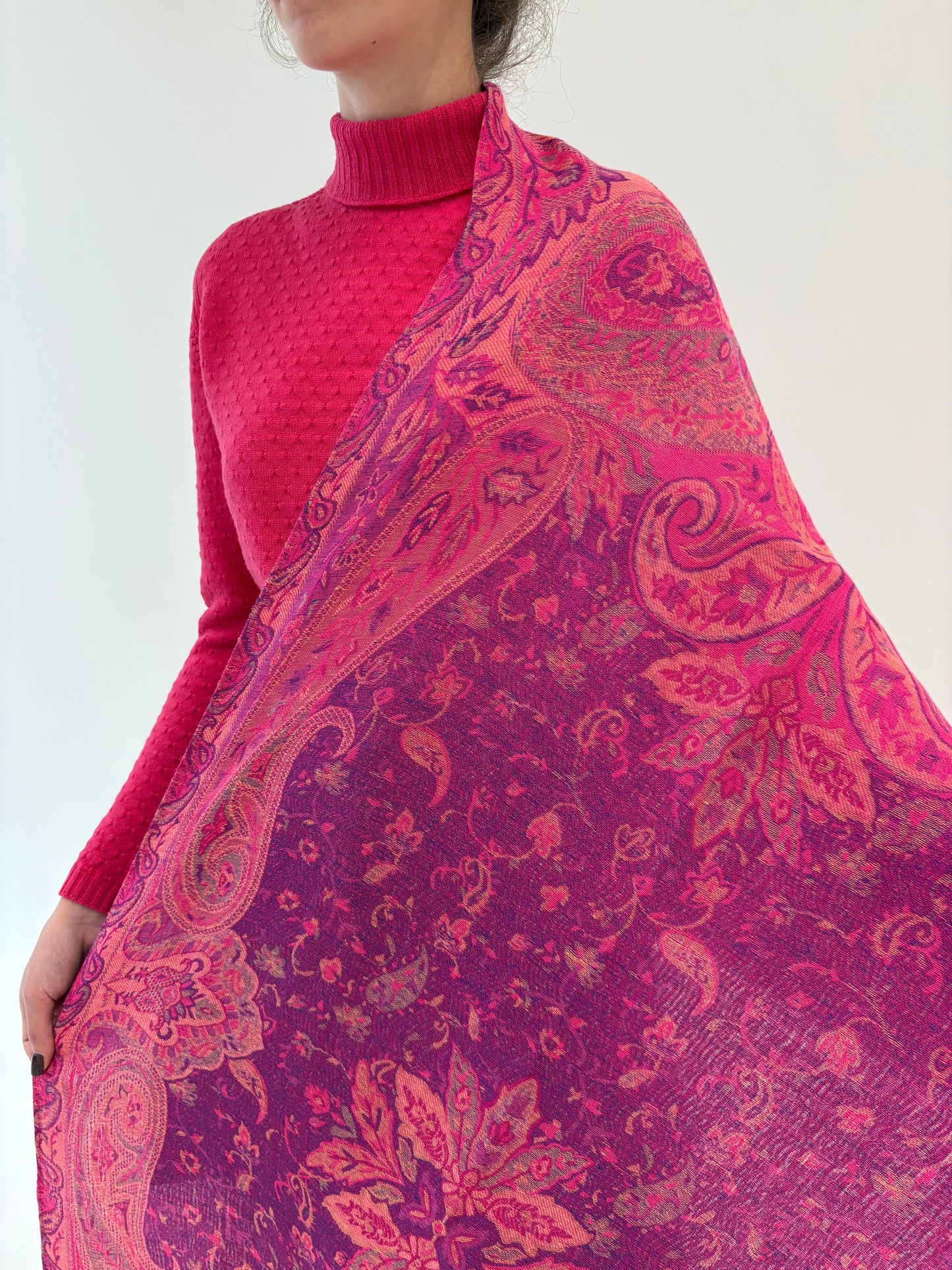Shawl 100% cașmir XXL în culori superbe