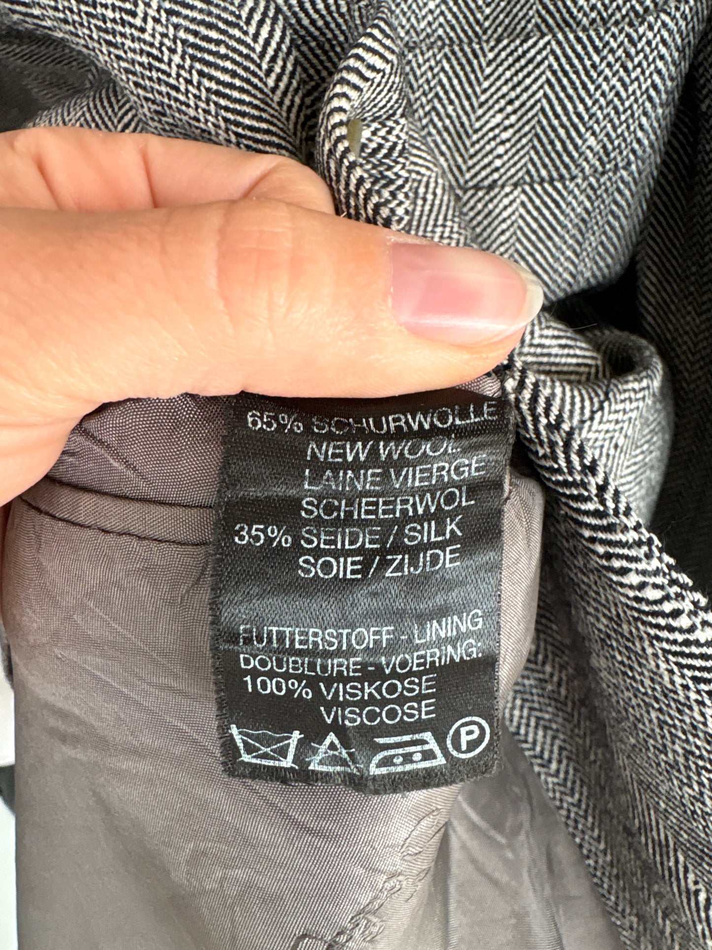 Sacou ultra luxury Scabal din lana și mătase naturală