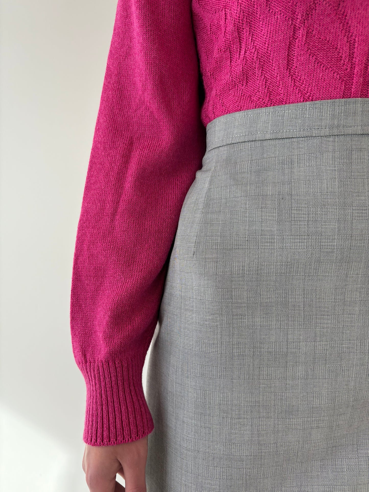 Fustă de brand luxury Elegance din stofita în carouri super fine