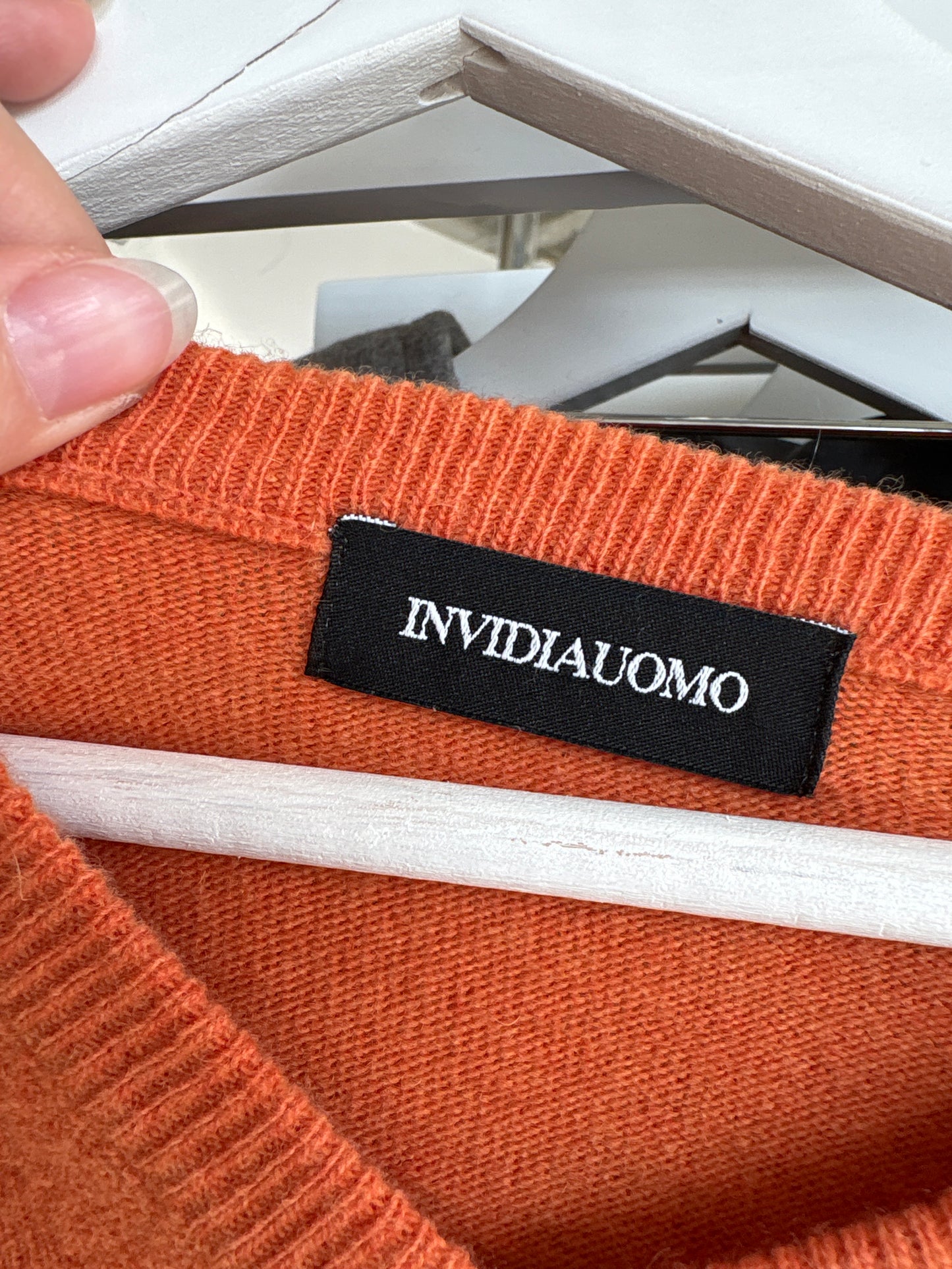 Pulover tall oranj 80% lana merino exrafina