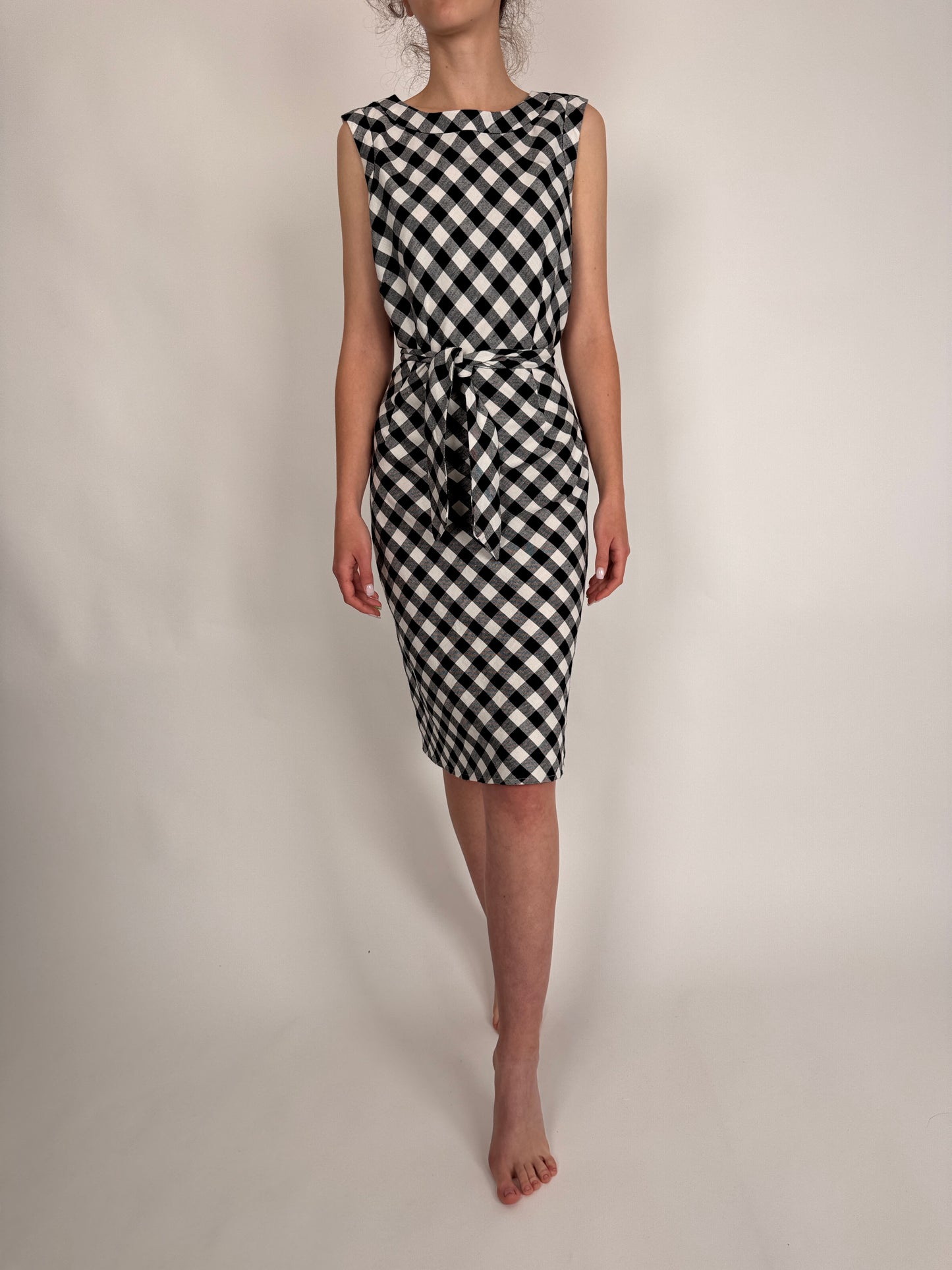 Rochie de brand super premium Hobbs gingham cu talie reglabilă