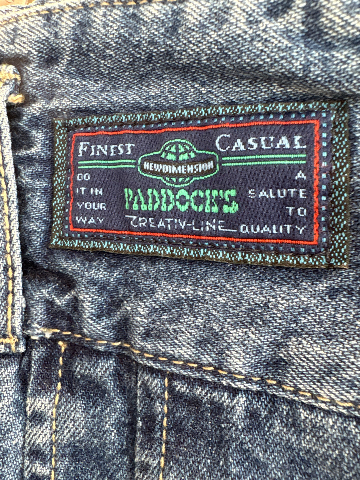 Jeans old vintage Barrel anii 80 cu talie ultra înaltă