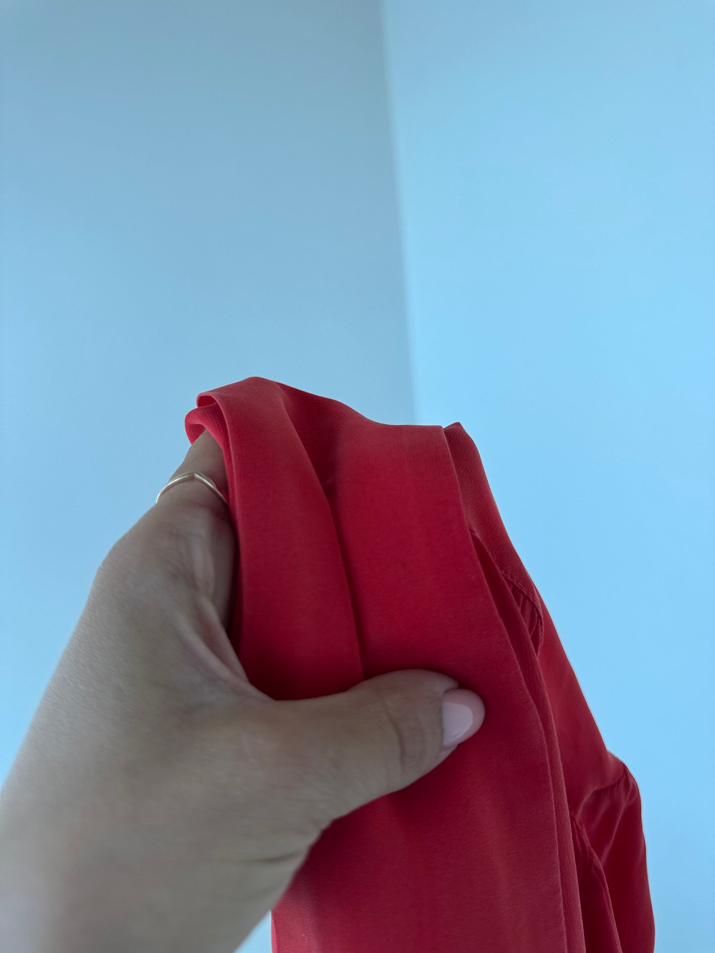 Cămașa Giorgio Armani vintage din mătase naturală cherry red