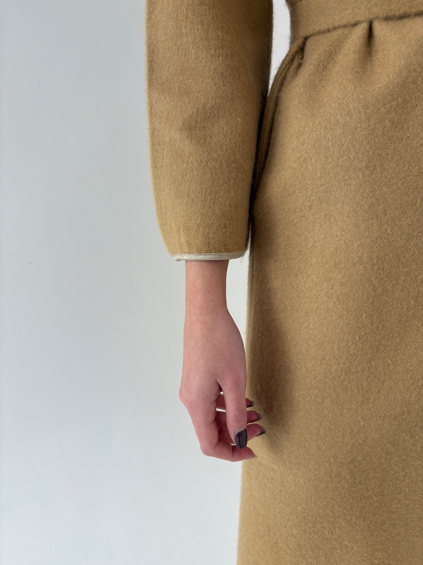 Halat camel high end italian maxi din lana extrafina