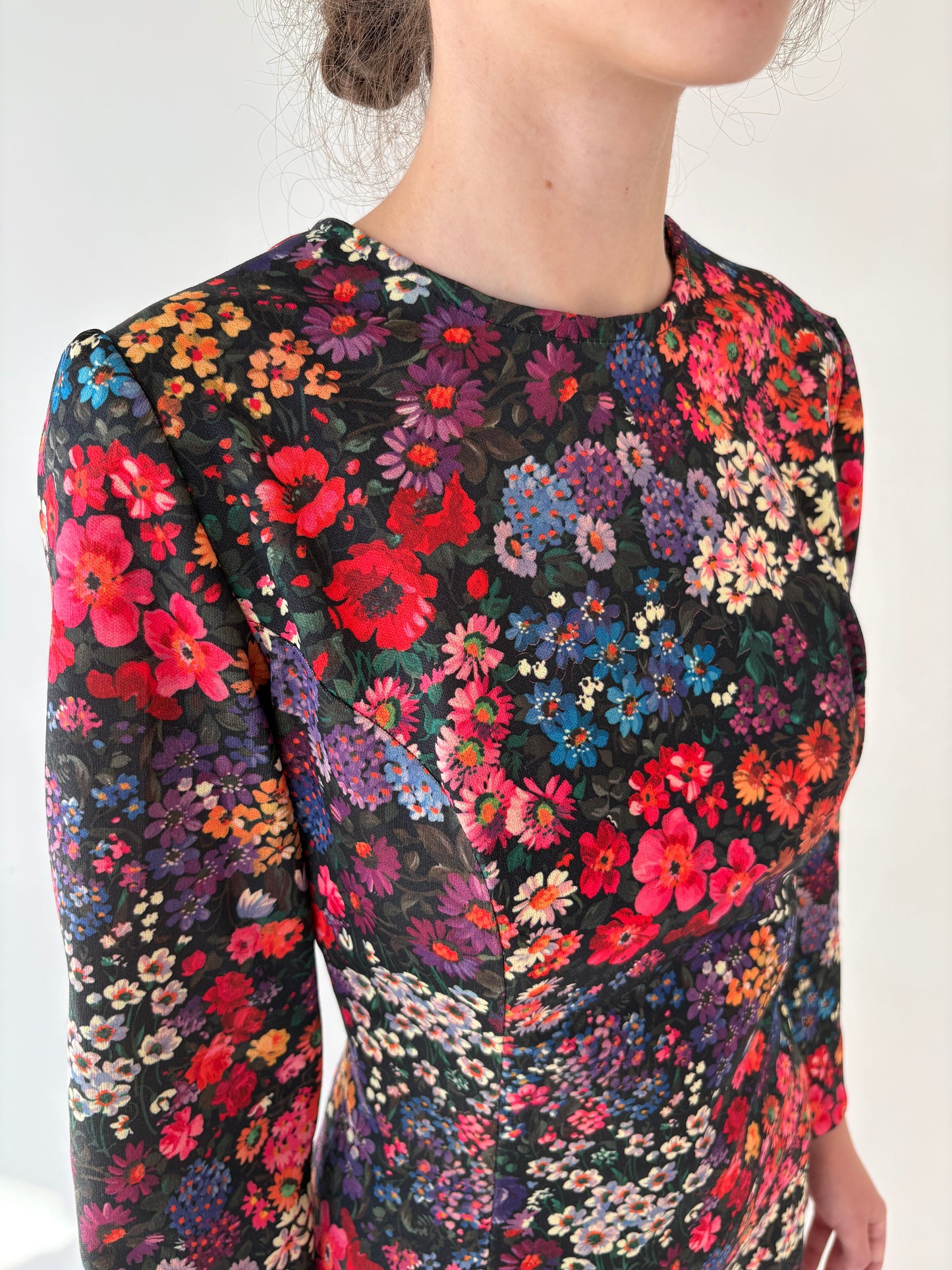 Rochie Old vintage cu print floral superb late 70s
