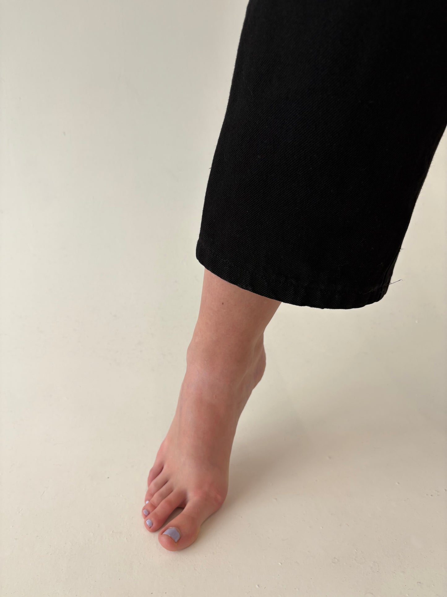 Jeans vintage premium negri straight leg cu talie înaltă