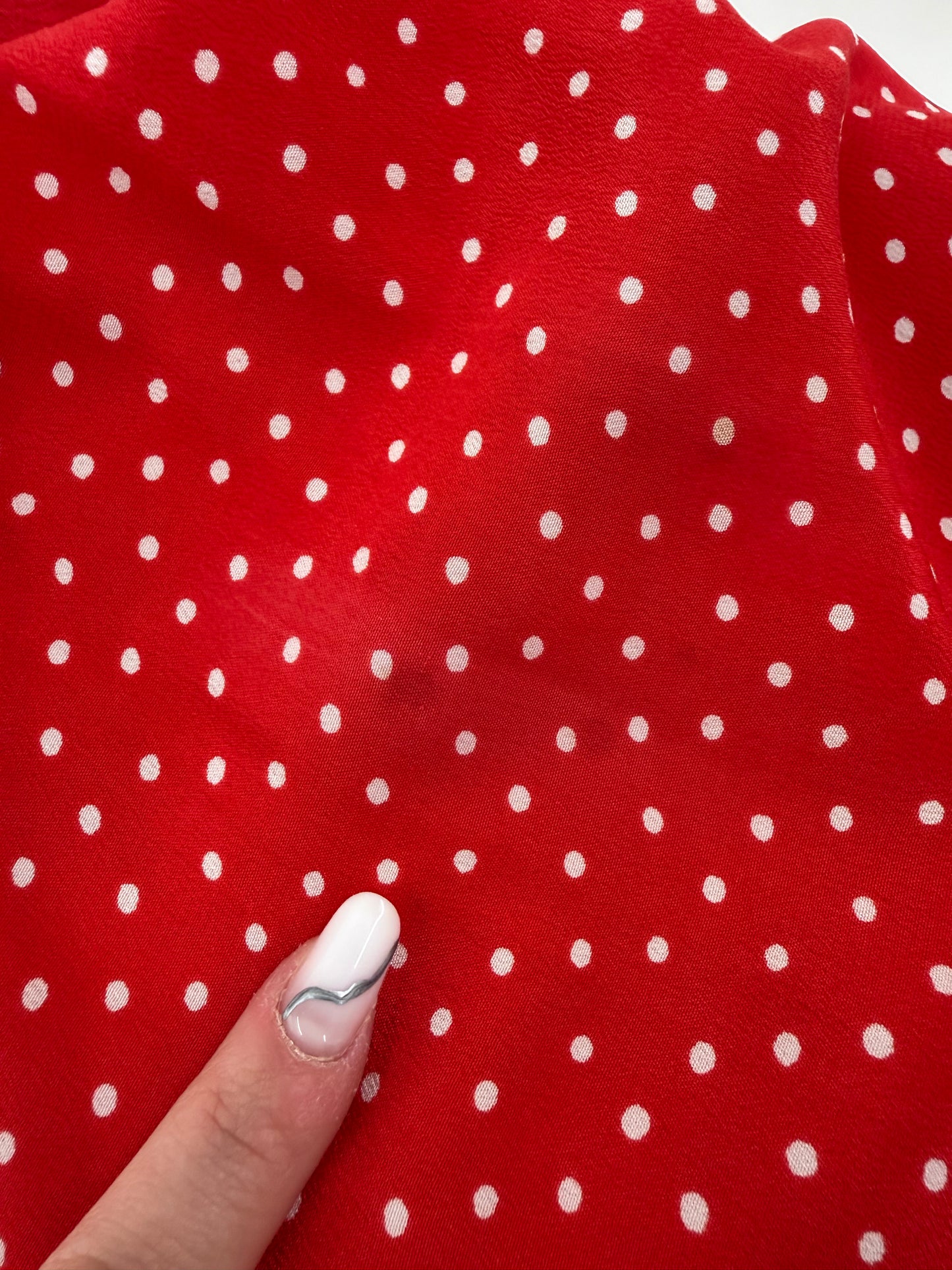 Rochie vintage cu buline din mătase naturală