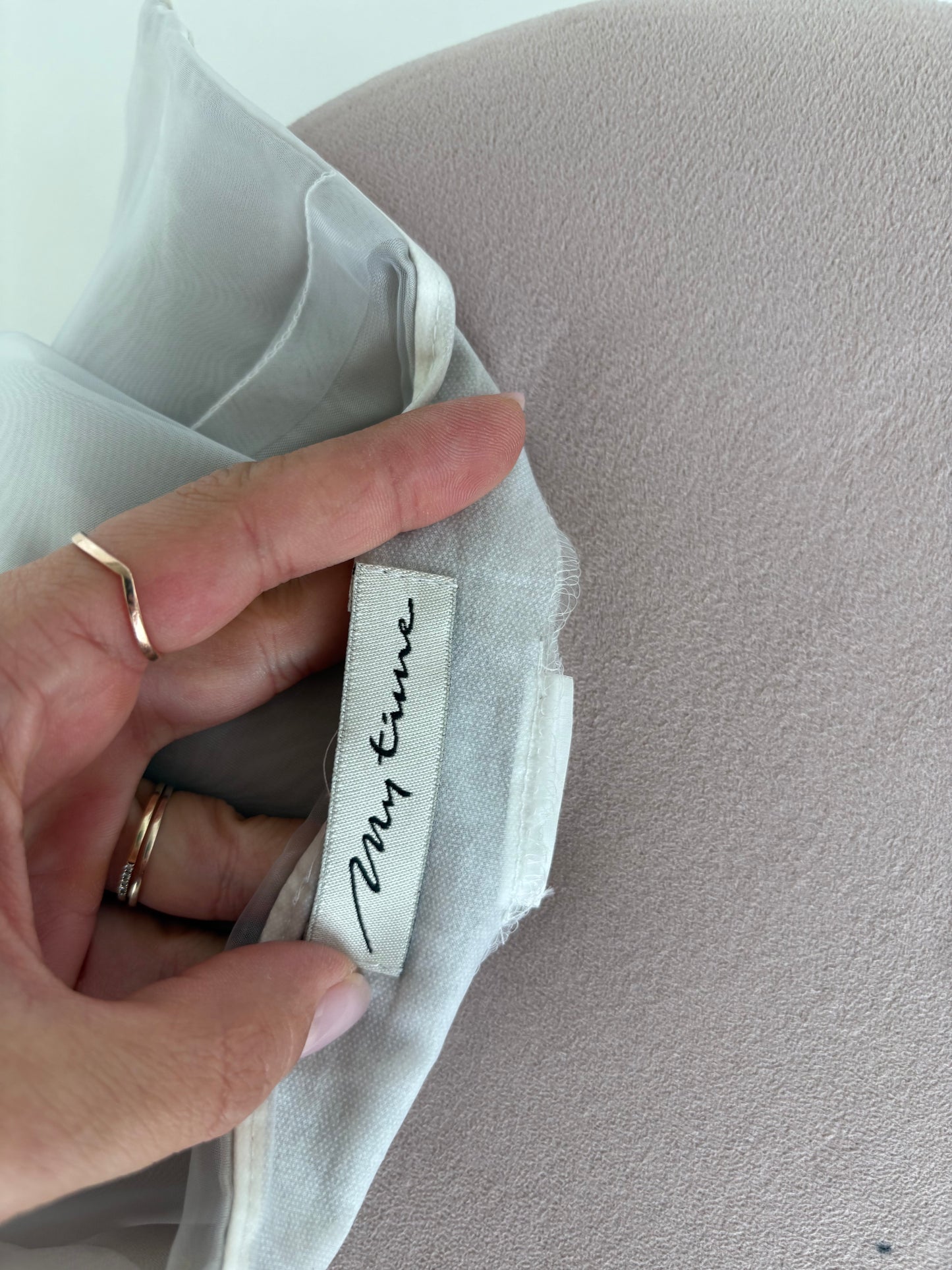Fustă italiană din organza silver gray în stil Prada
