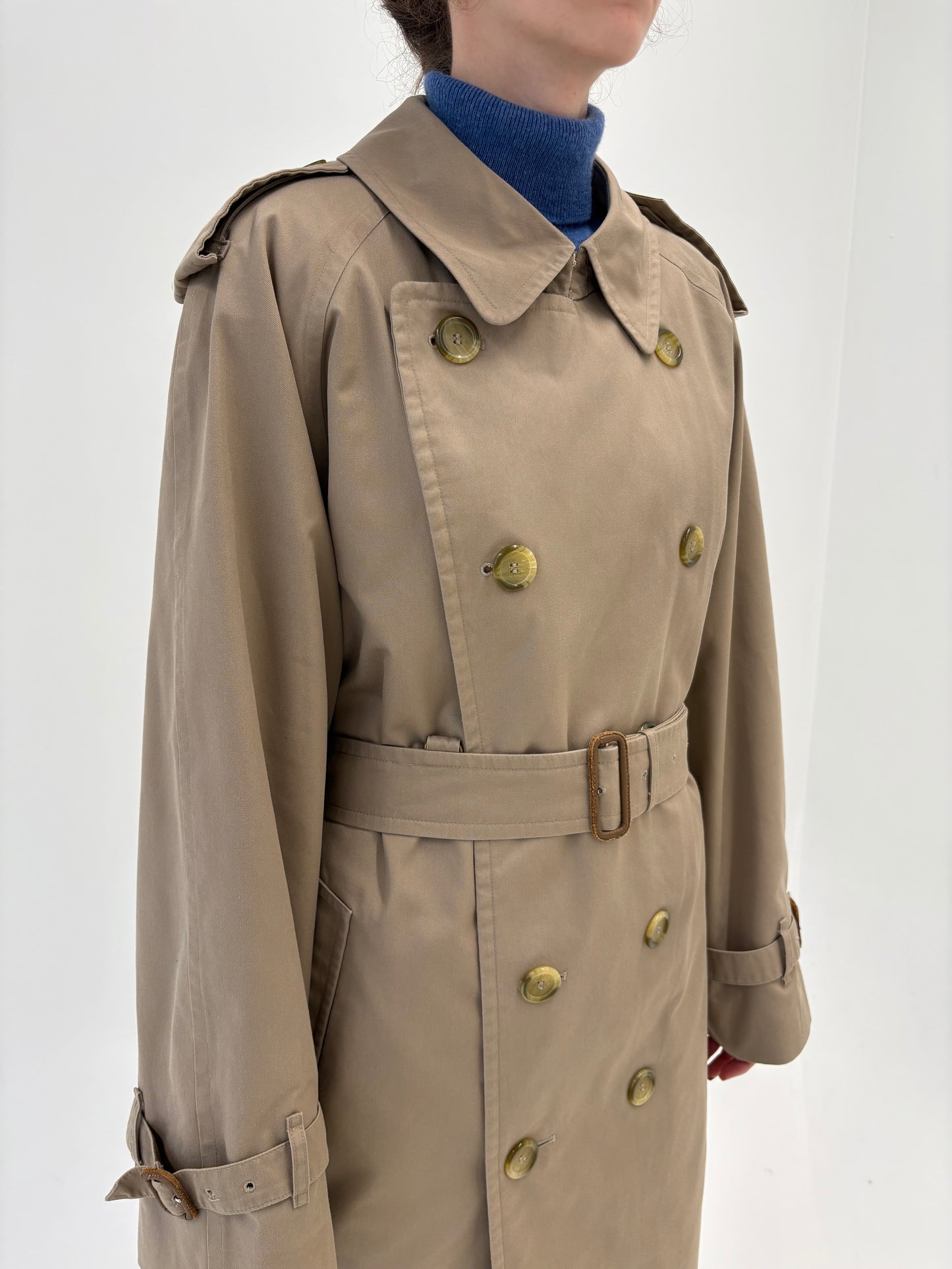 Trench high end Burberry de toamnă iarnă cu liner de lana cu camel hair detașabil
