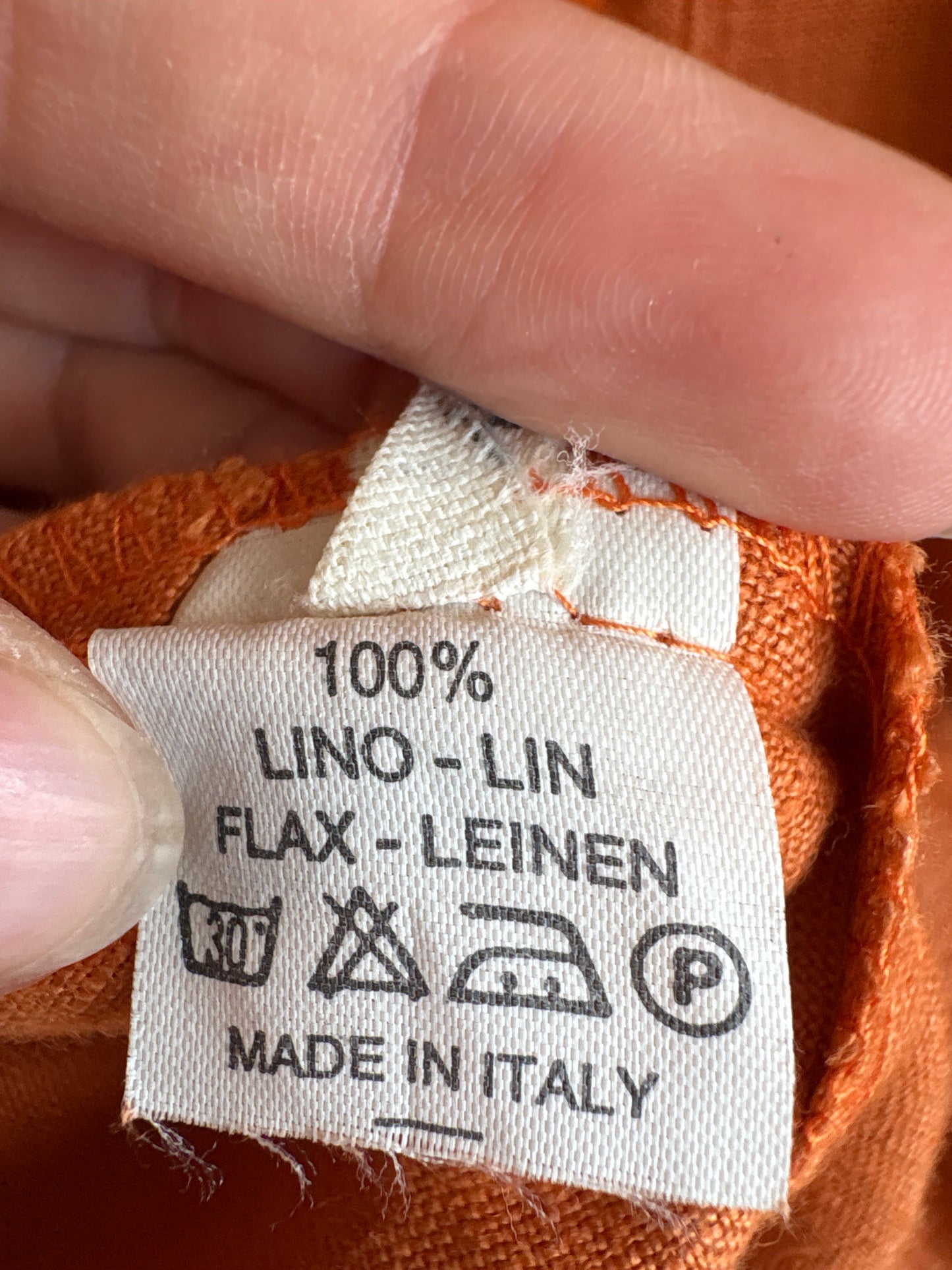 Cămașa din in premium jasper orange