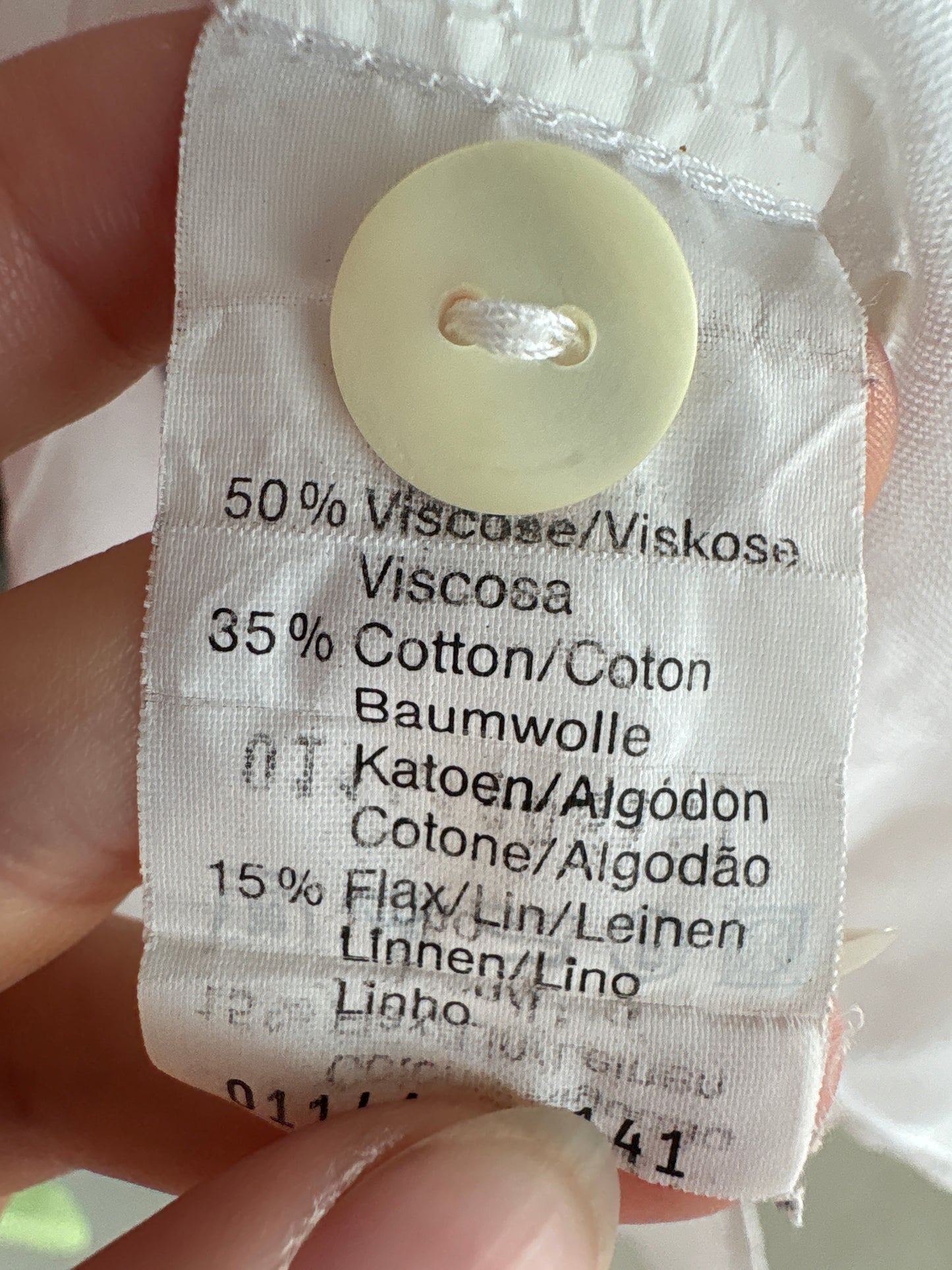 Cămașa din pânză premium cu broderie delicată geometrică