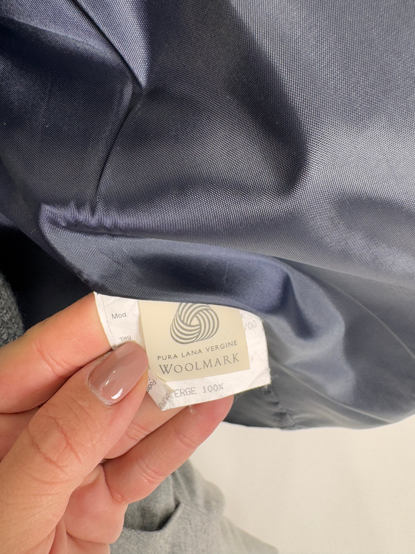 Sacou din Tartan de lana pura certificată în carouri camel pe Navy