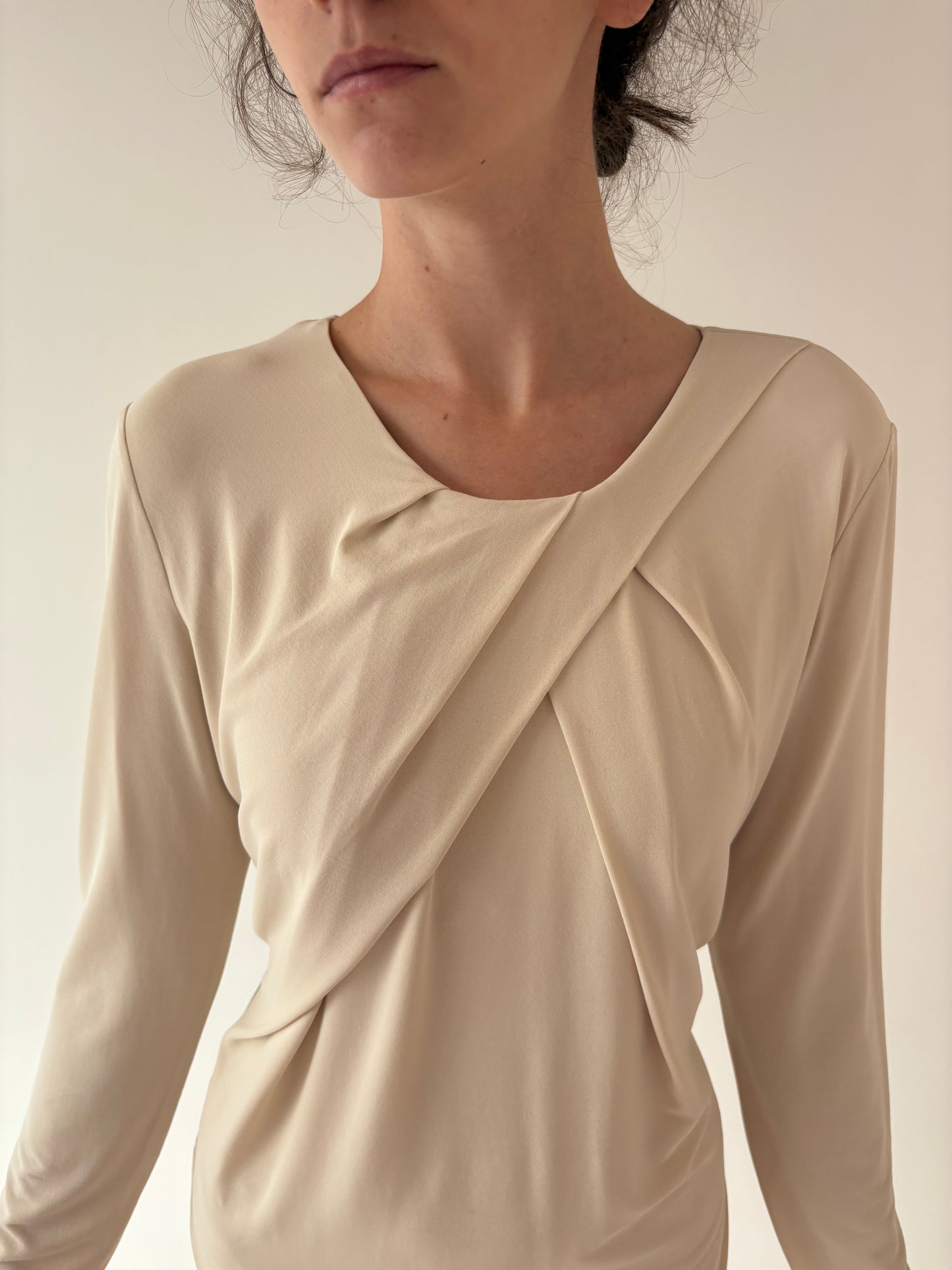 Bluză Max Mara din mesh modelator în croi modern elevat