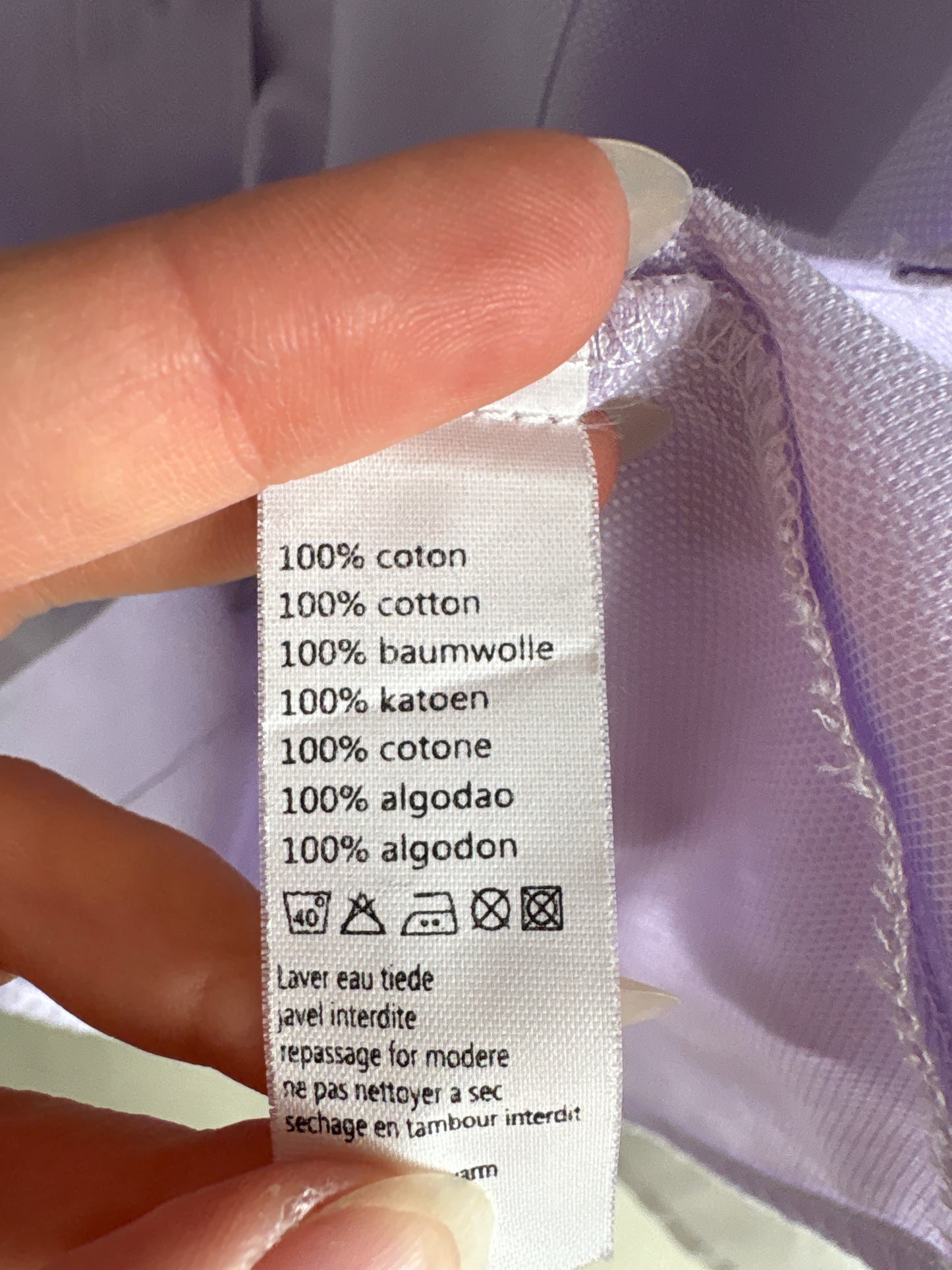 Cămașa lavandă Lacoste din bumbac premium texturat