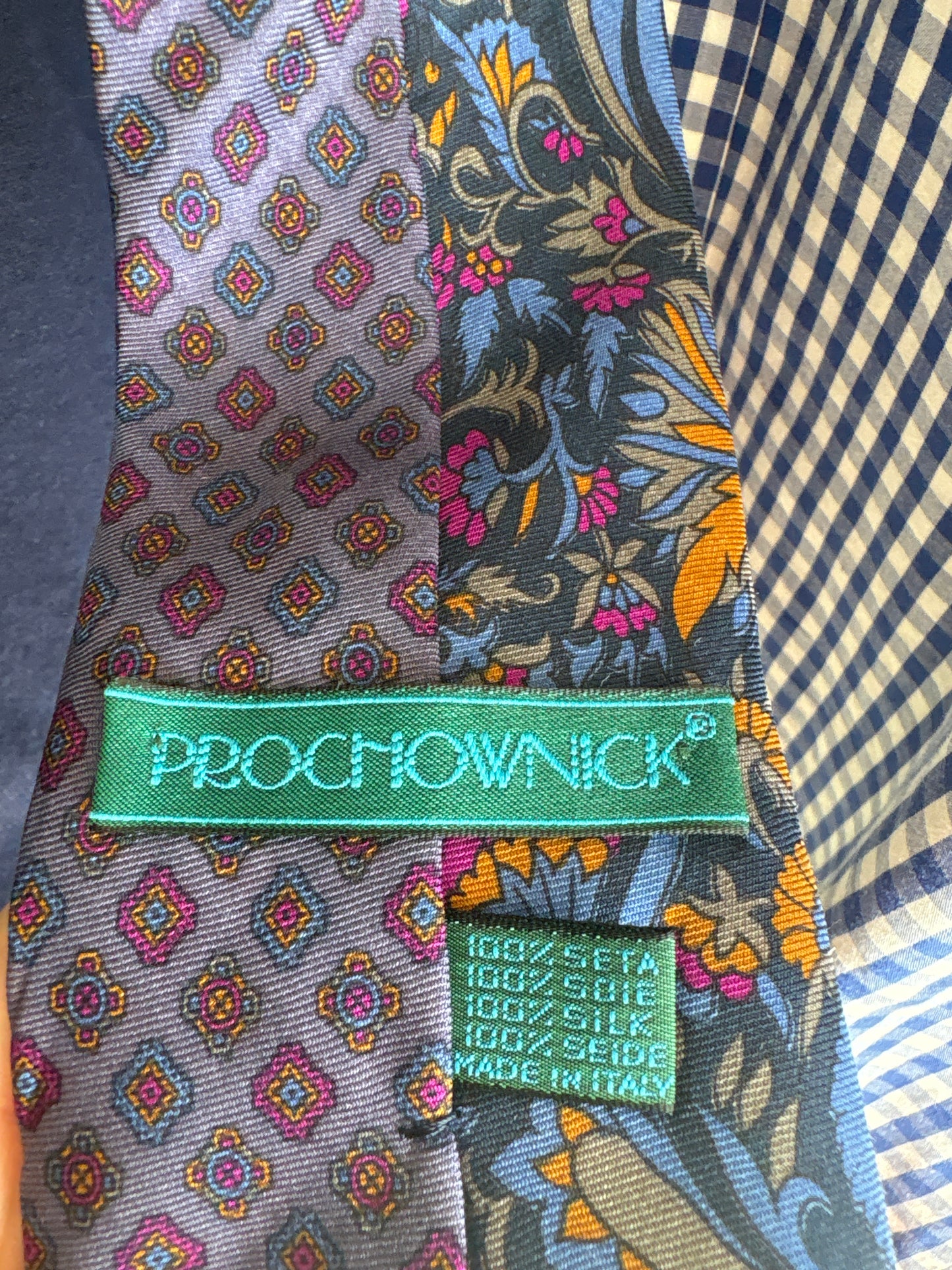 Cravata din mătase naturală cu print paisley în croi ușor slim