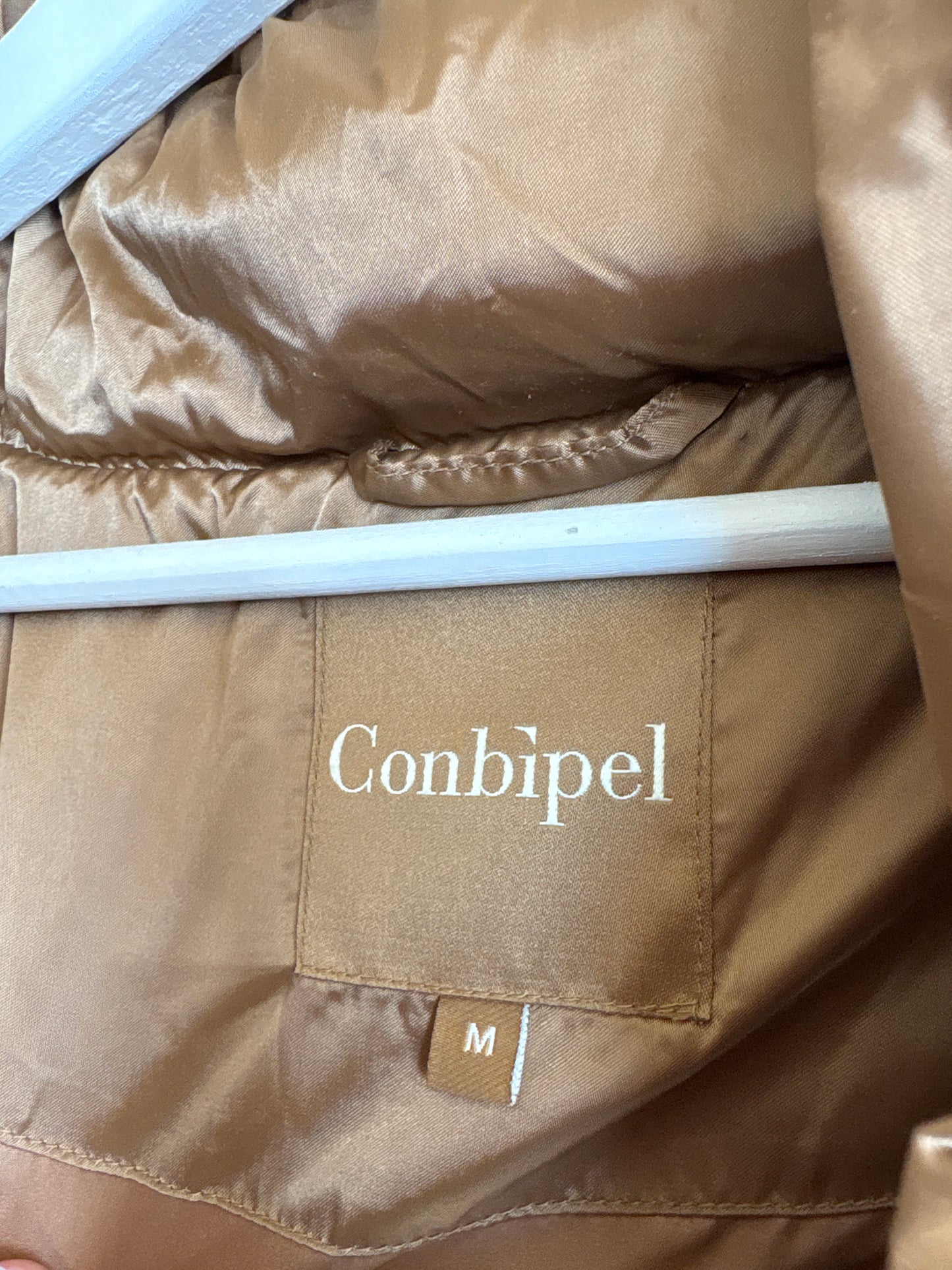 Geacă business lungă camel italiana la matlasata groasă