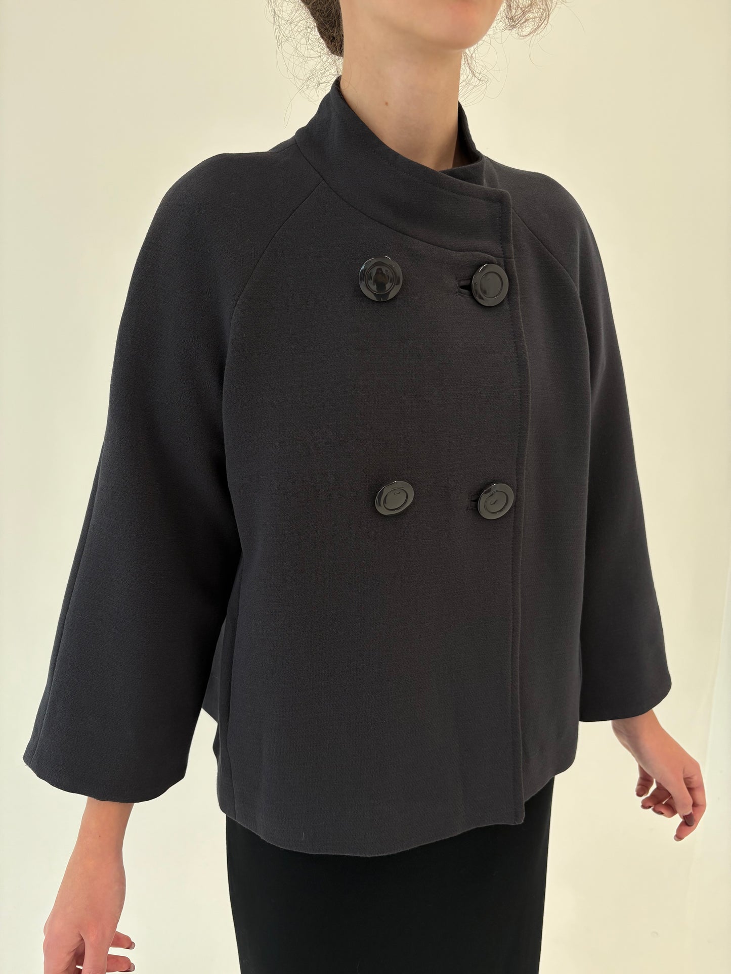 Jacheta de brand luxury italian în stil anii 60 stele gray din lana excepțională