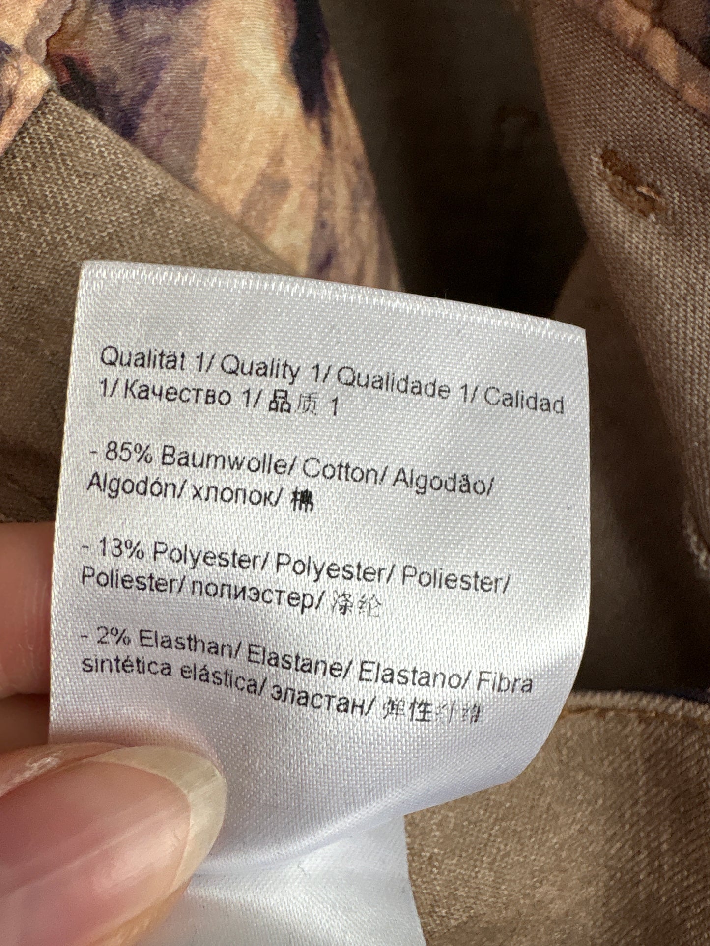 Pantaloni Escada de vară care au lait din bumbac modelator tall