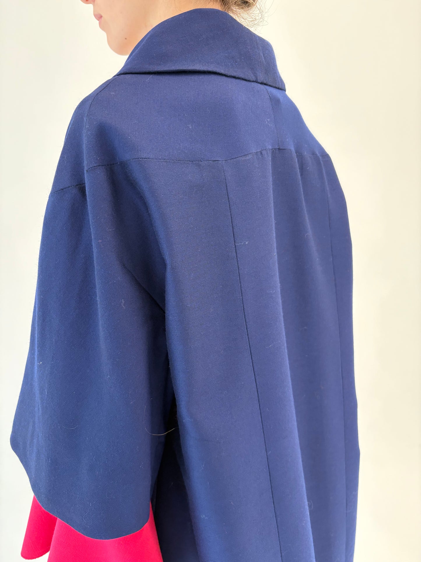 Cocoon coat de lana old vintage anii 50 ultra luxury de ocazie în stil Dior