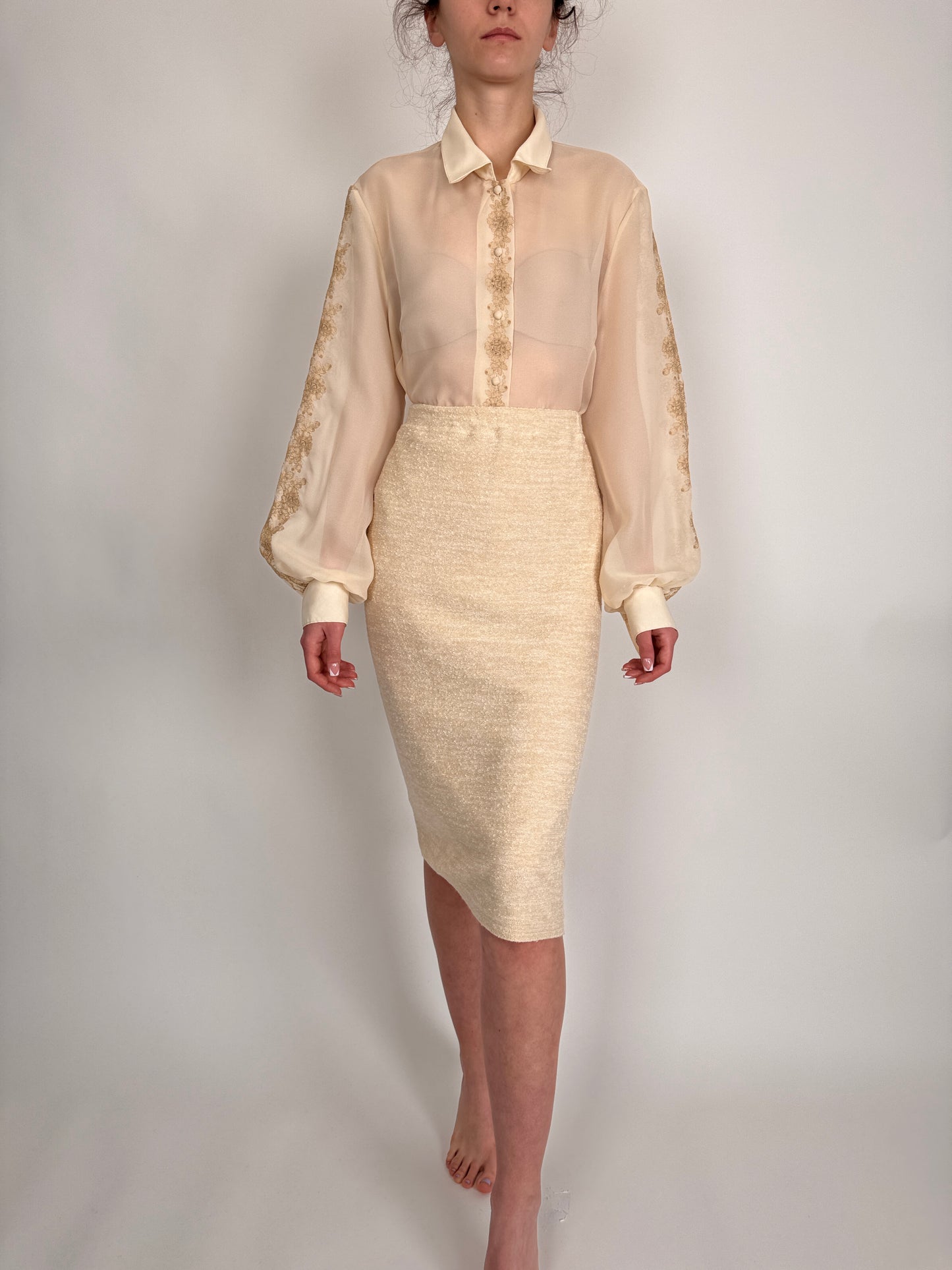 Set vintage butter nude din jerse