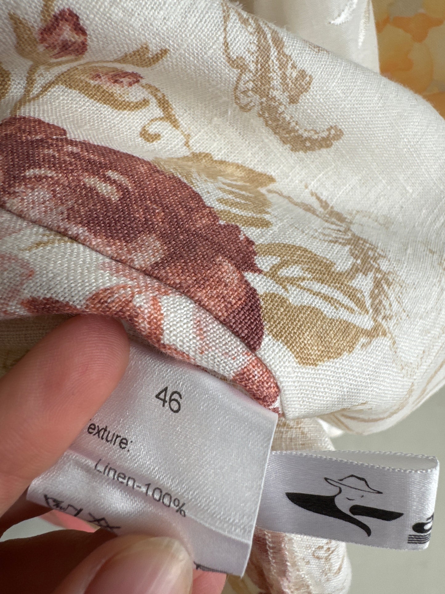 Sacou butter white din in cu print floral superb
